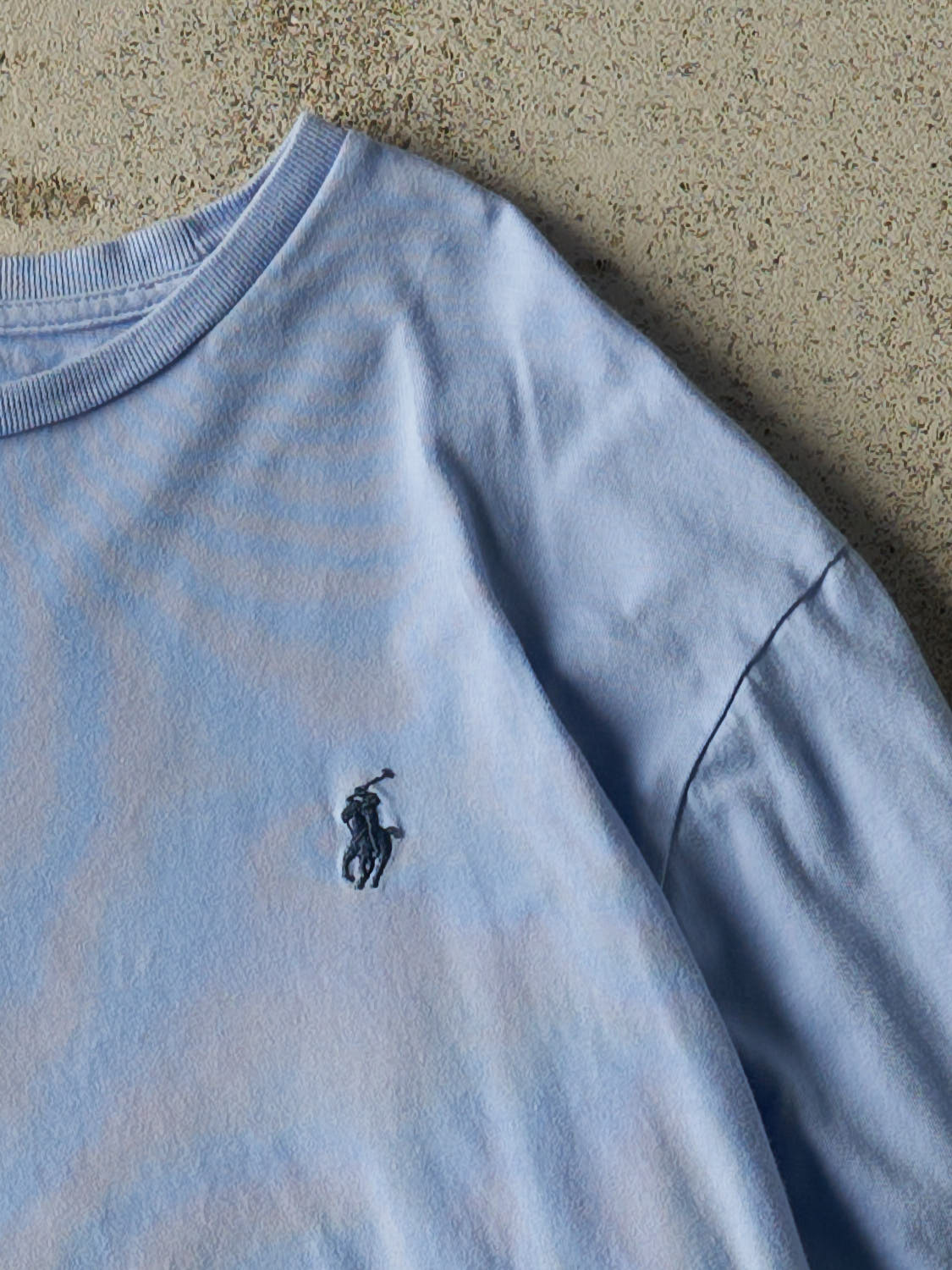Vintage Y2K Blue Polo Embroidered Long Sleeve (M/L)