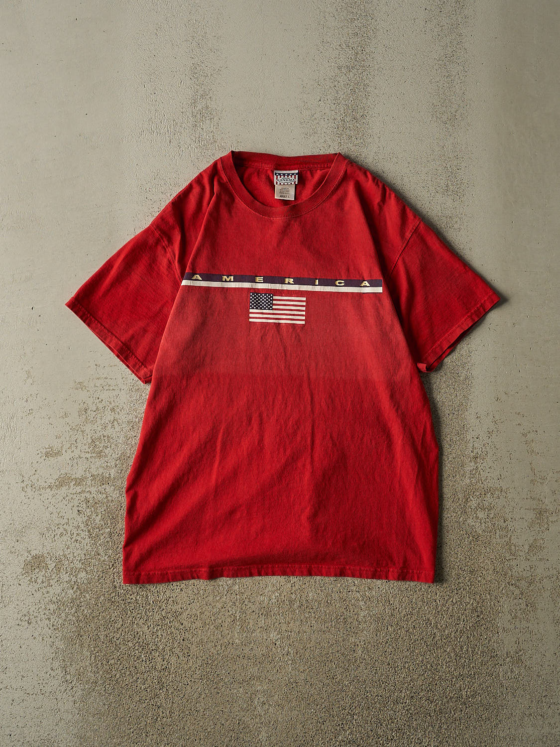 Vintage 90s Red America Tee (L)