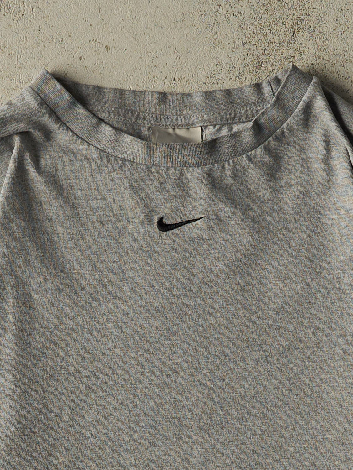Vintage Y2K Grey Nike Embroidered Long Sleeve (M/L)