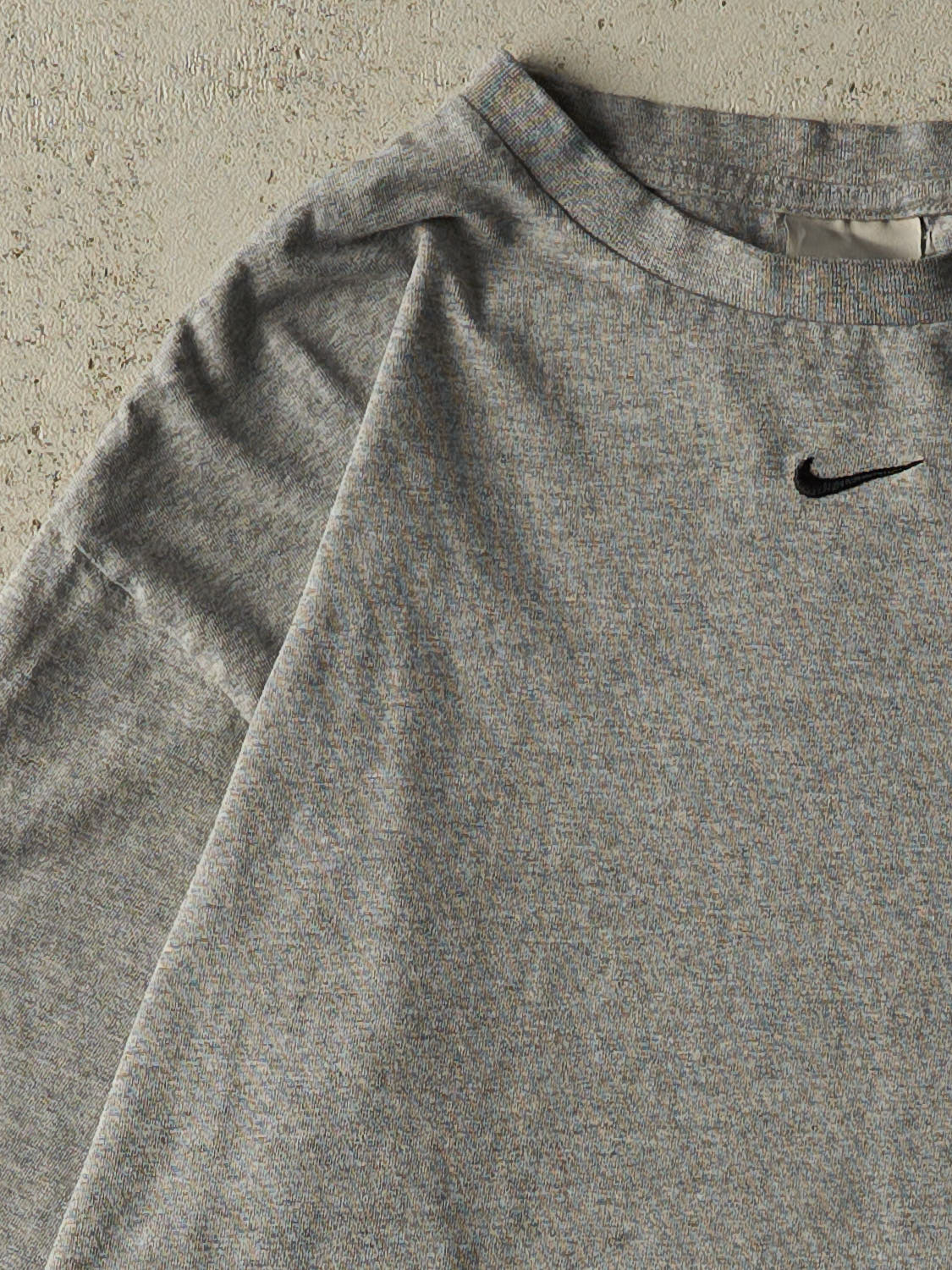Vintage Y2K Grey Nike Embroidered Long Sleeve (M/L)