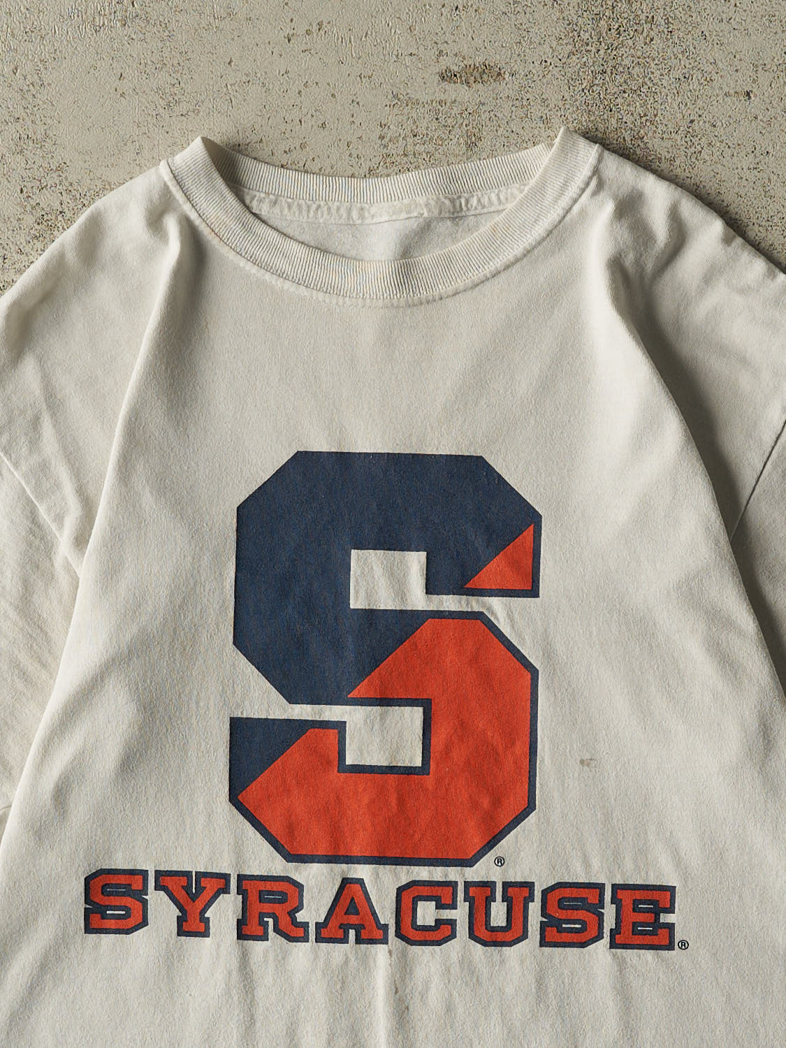 Vintage Y2K White Syracuse University Tee (S/M)