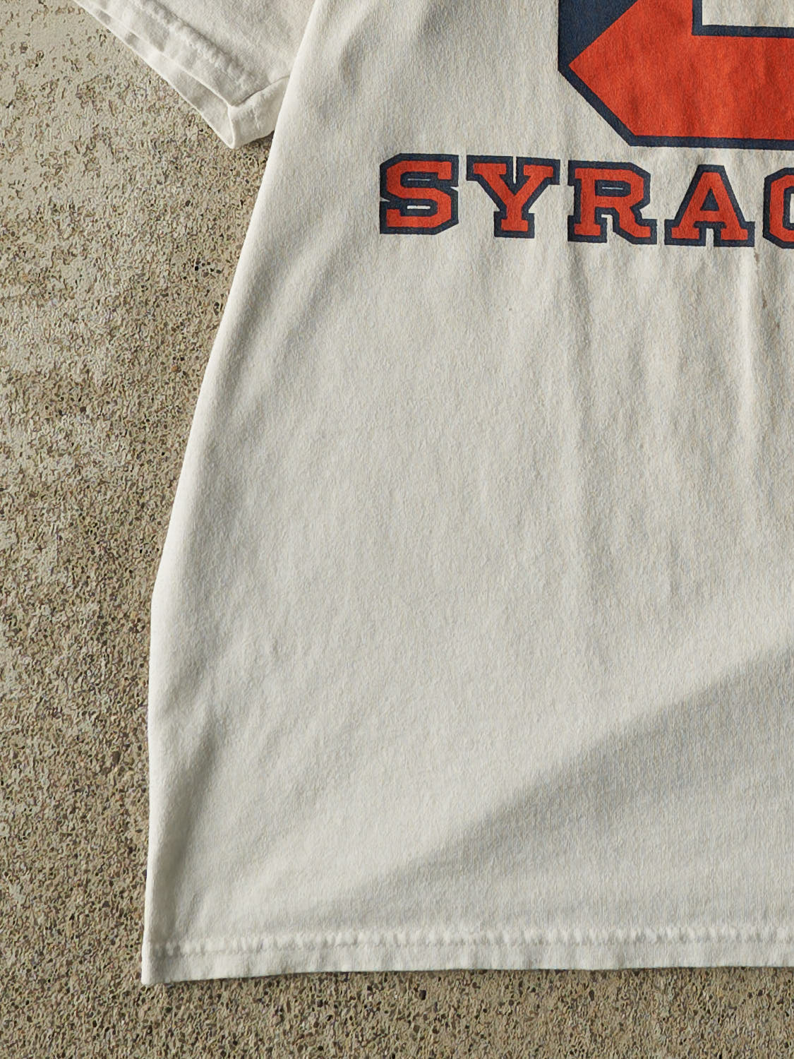 Vintage Y2K White Syracuse University Tee (S/M)