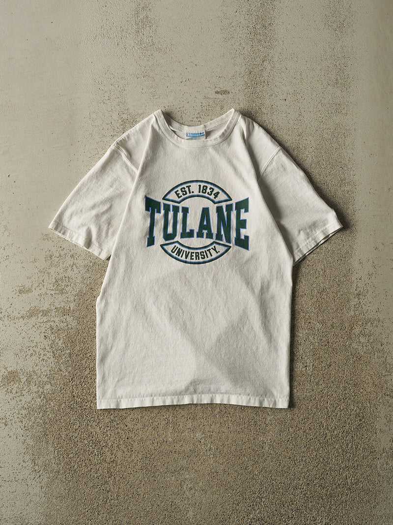 Vintage Y2K White Tulane University Tee (XS/S)