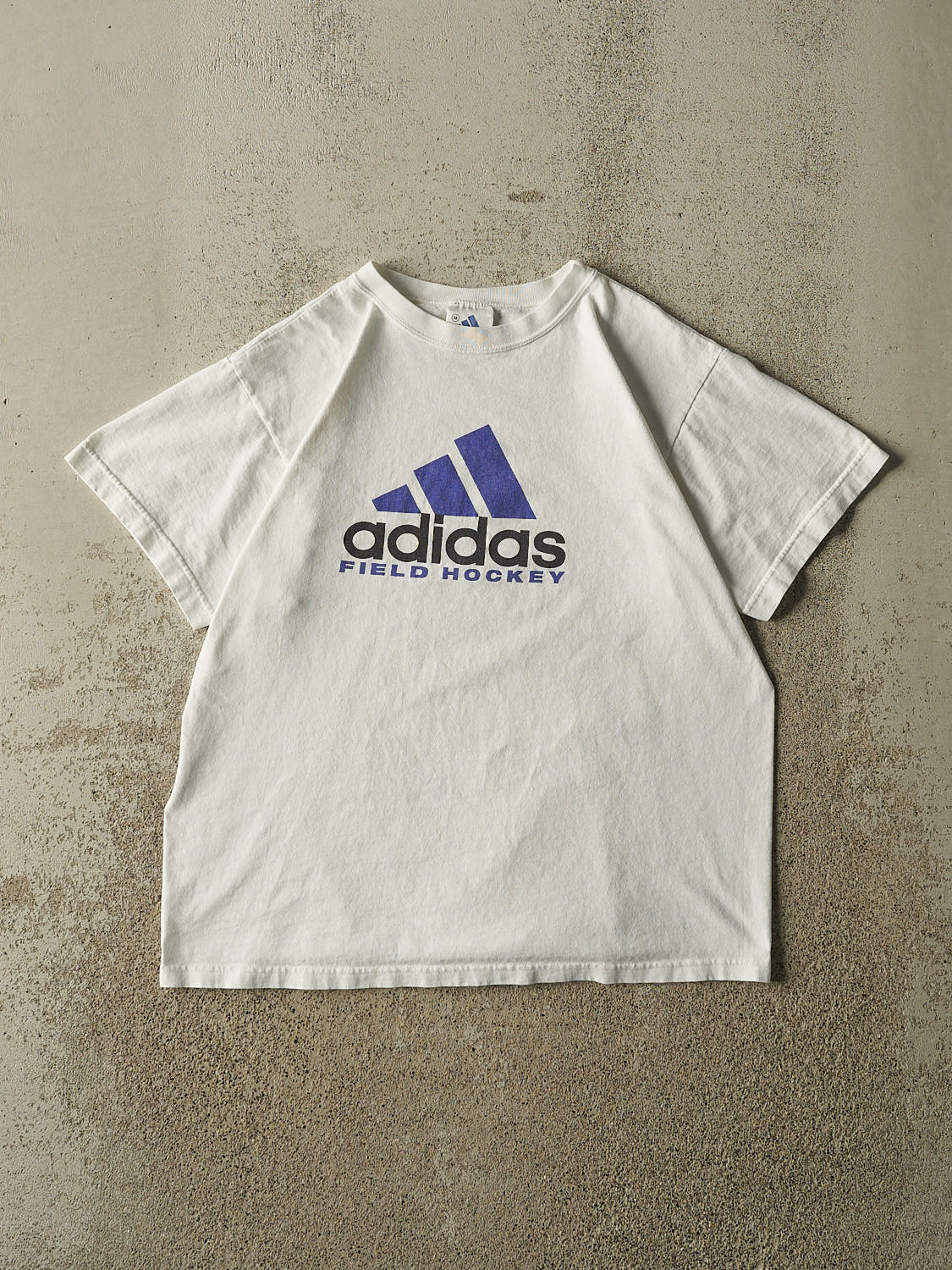 Vintage 90s White Adidas Field Hockey Tee (S/M)