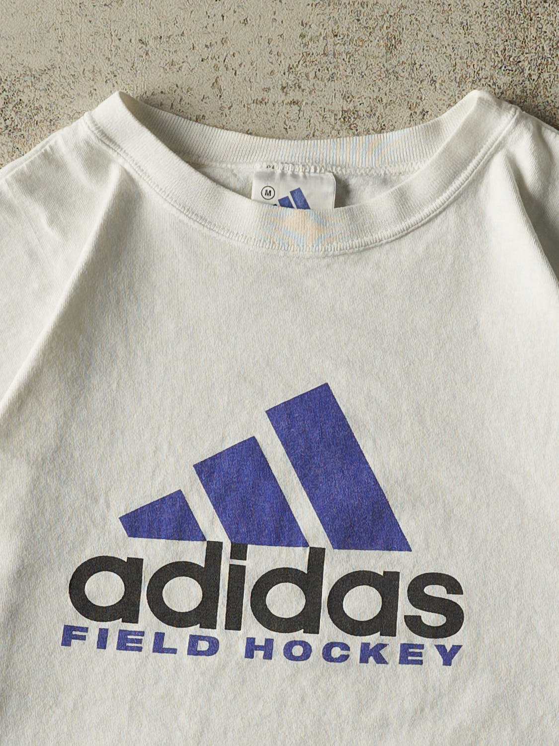 Vintage 90s White Adidas Field Hockey Tee (S/M)