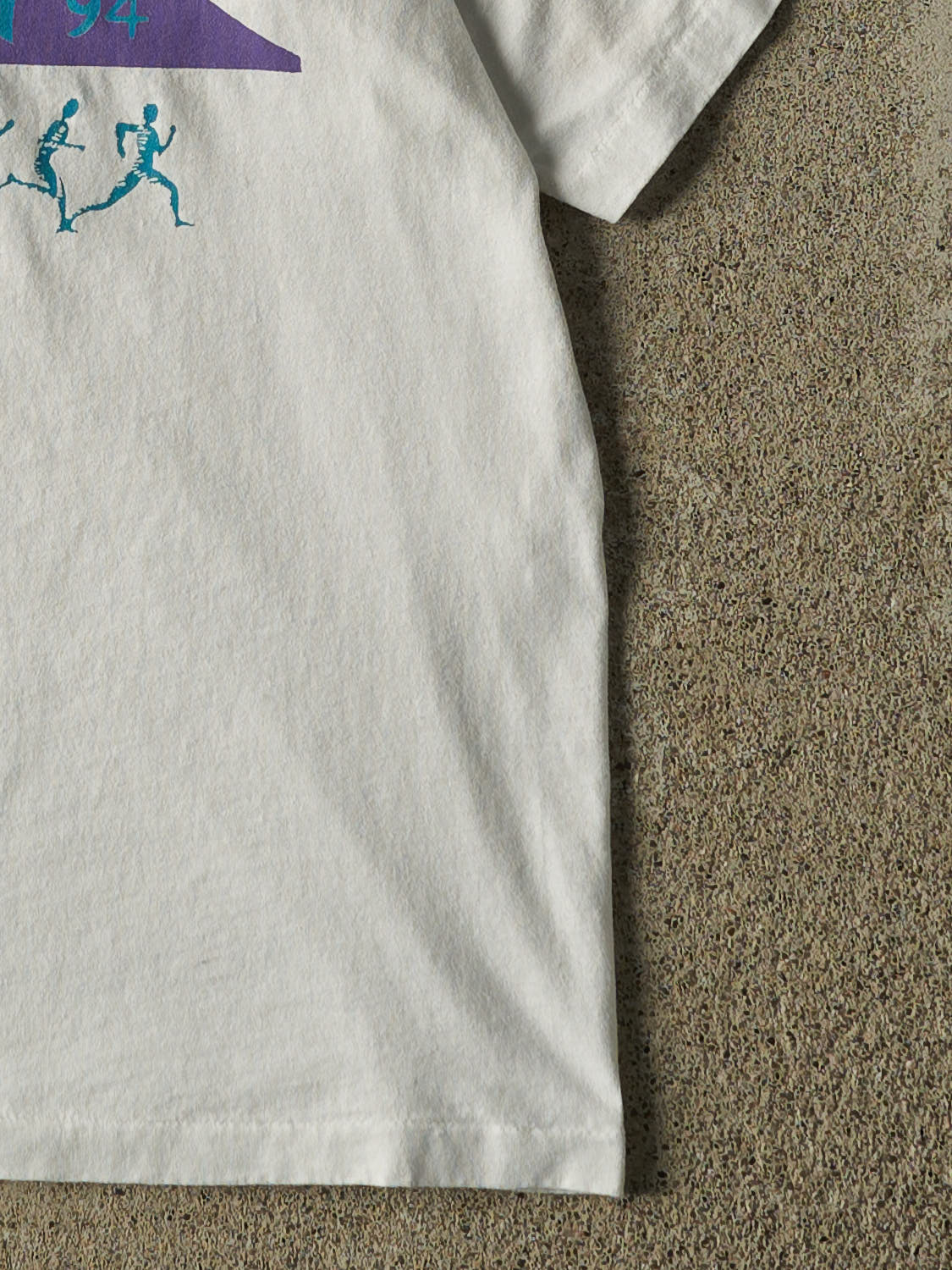 Vintage 94' White YMCA Duathlon Single Stitch Tee (M)