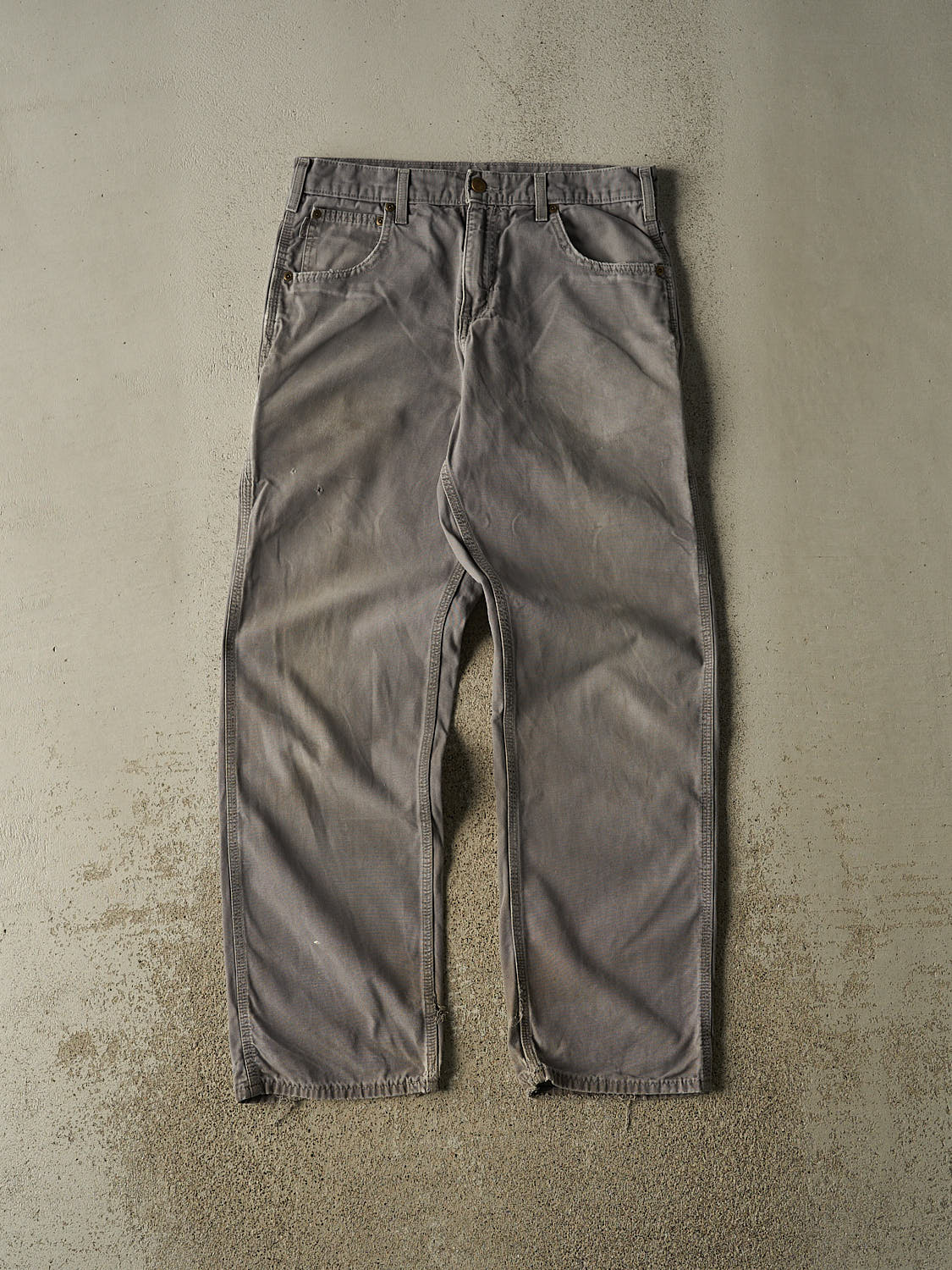 Vintage Y2K Grey Carhartt Lightweight Carpenter Pants (31x31)