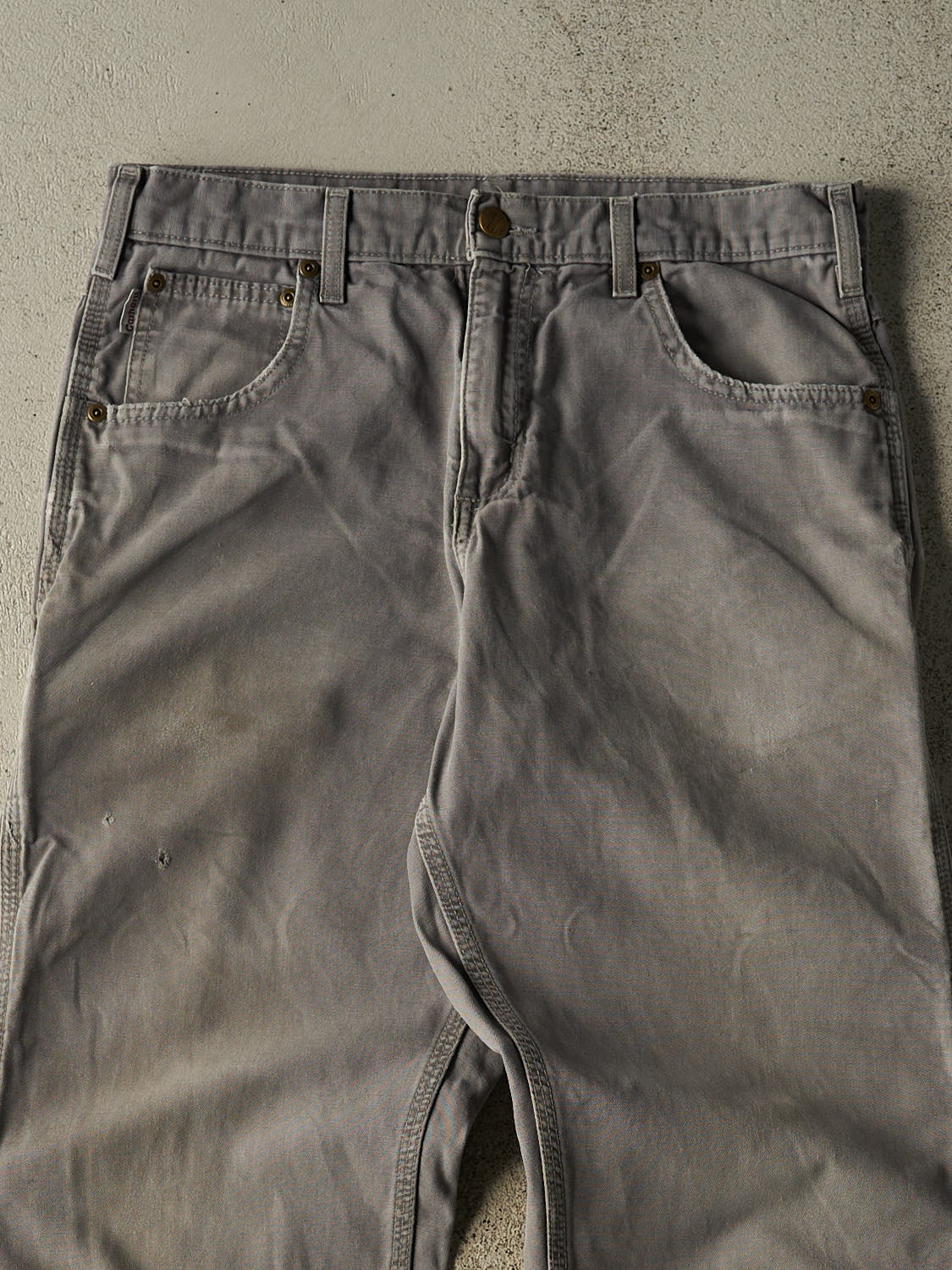 Vintage Y2K Grey Carhartt Lightweight Carpenter Pants (31x31)