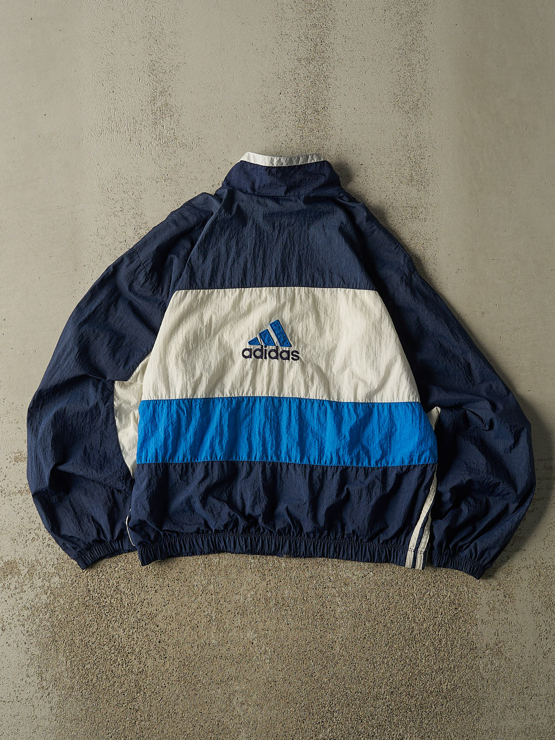 Vintage 90s Navy Blue Adidas Windbreaker Jacket (S/M)