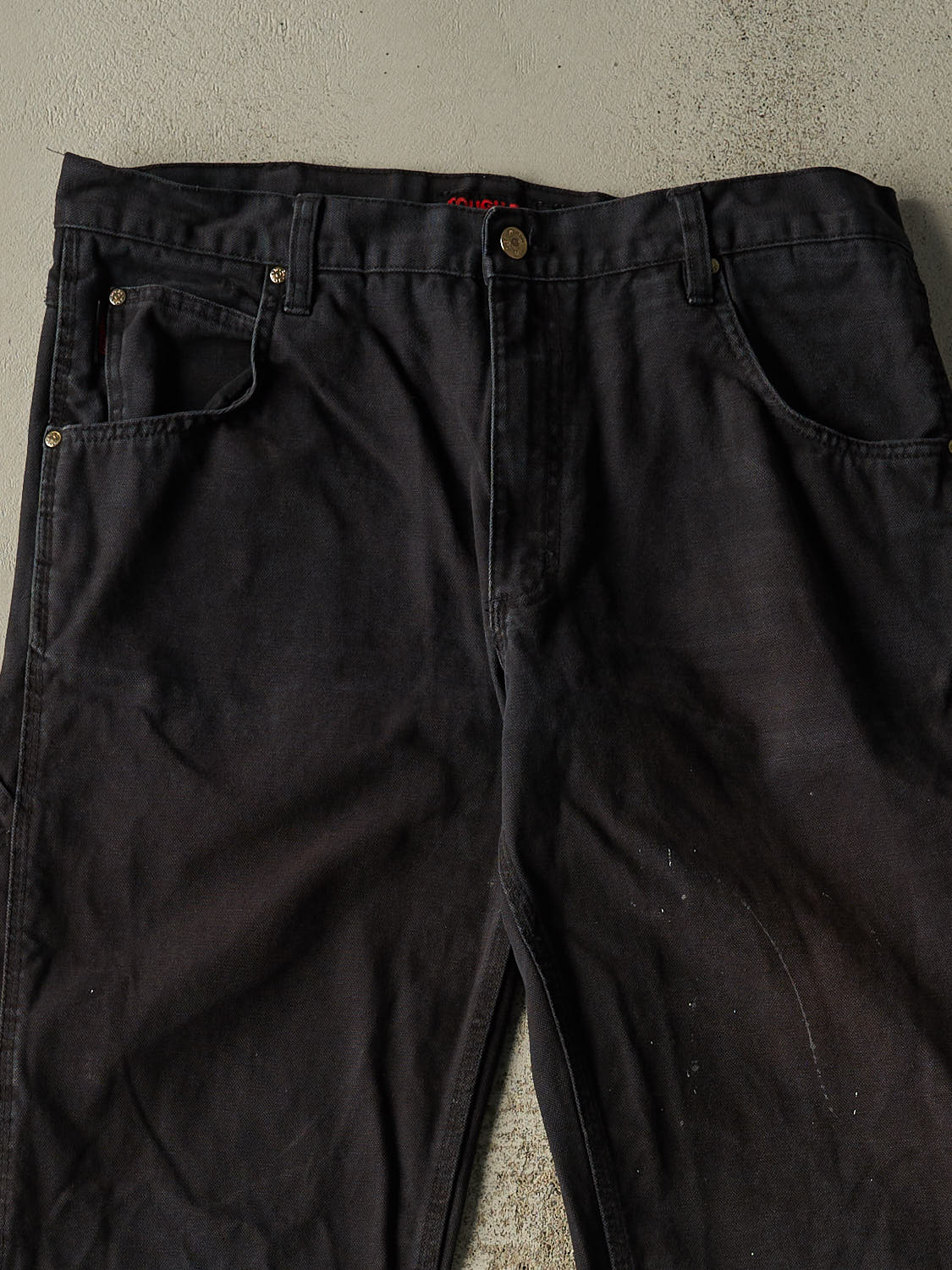 Vintage Y2K Faded Black Tough Duck Carpenter Pants (36x33.5)