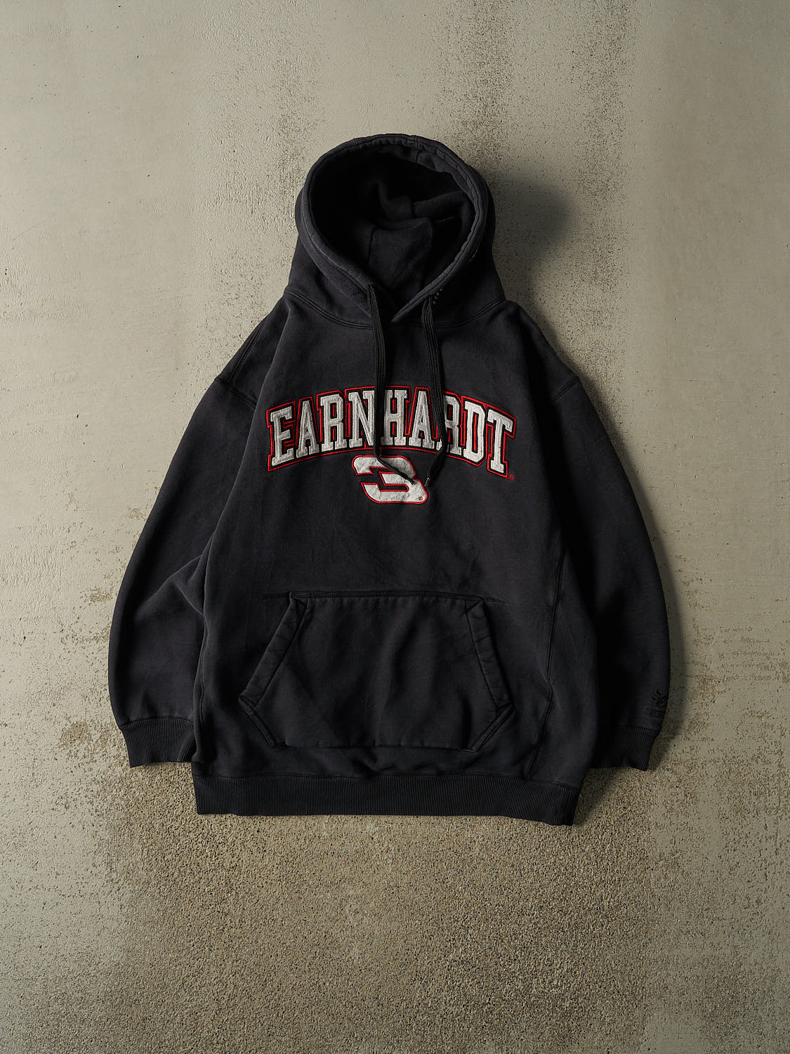 Vintage 90s Black Dale Earnhardt Embroidered Nascar Hoodie (XL)