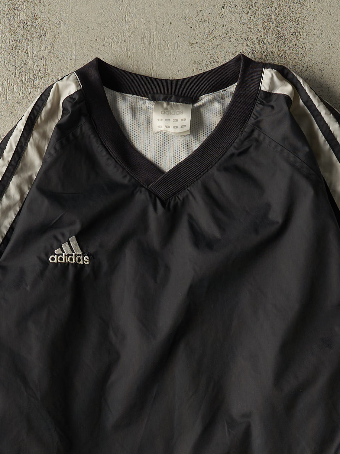 Vintage Y2K Black Adidas Pull Over Windbreaker Jacket (L)