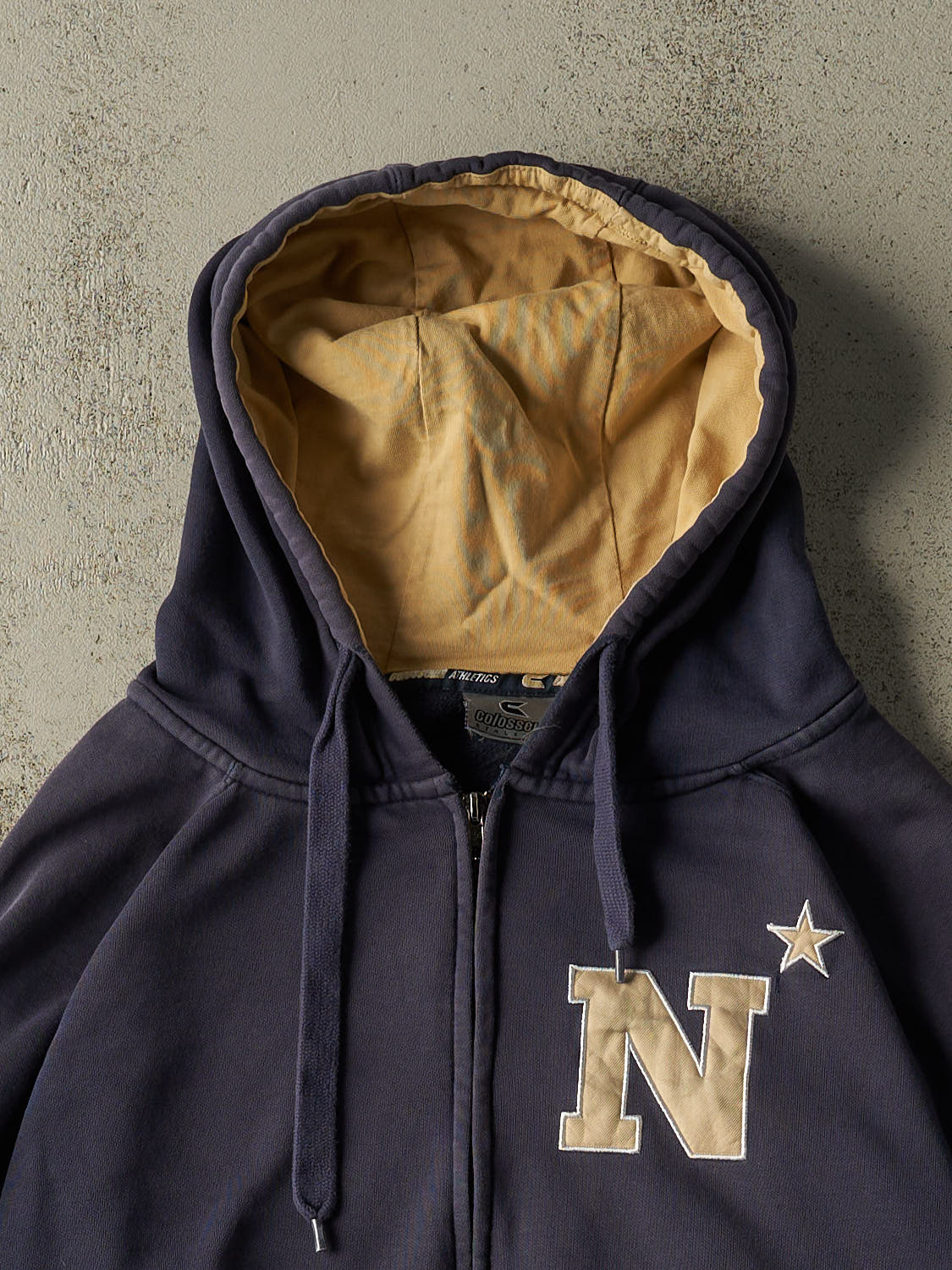 Vintage Y2K Navy Blue US Navy Zip Up Hoodie (M/L)