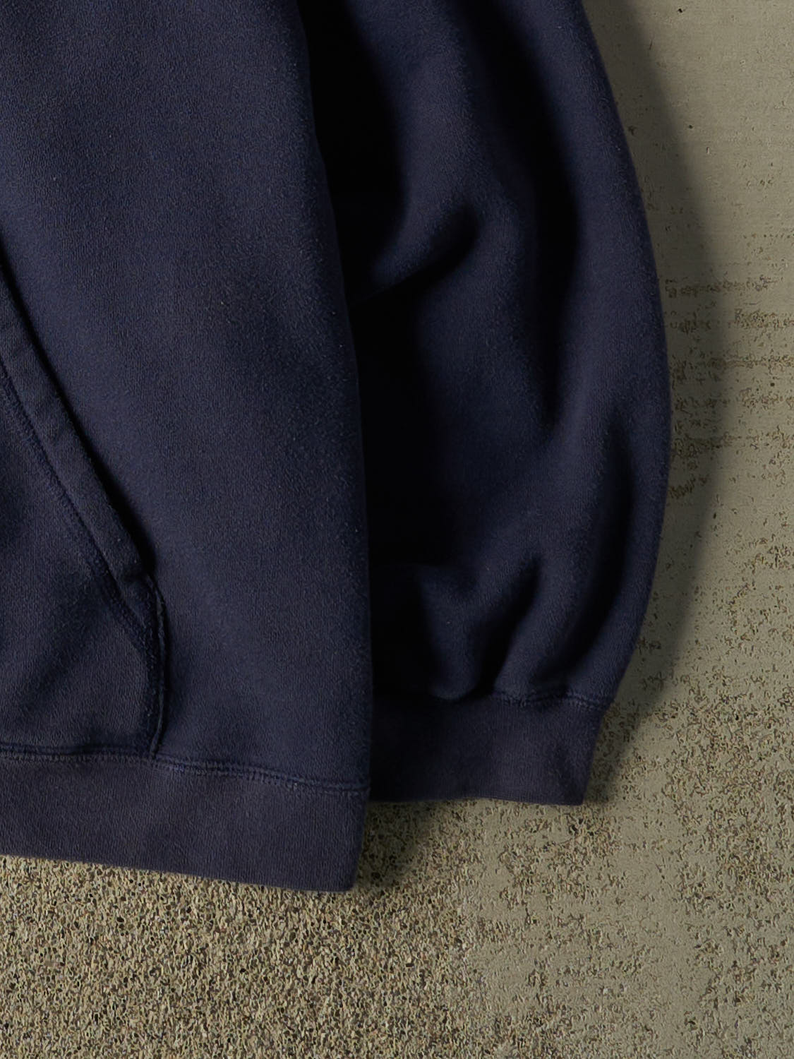 Vintage Y2K Navy Blue Adidas Chenille Embroidered Logo Hoodie (XL/XXL)