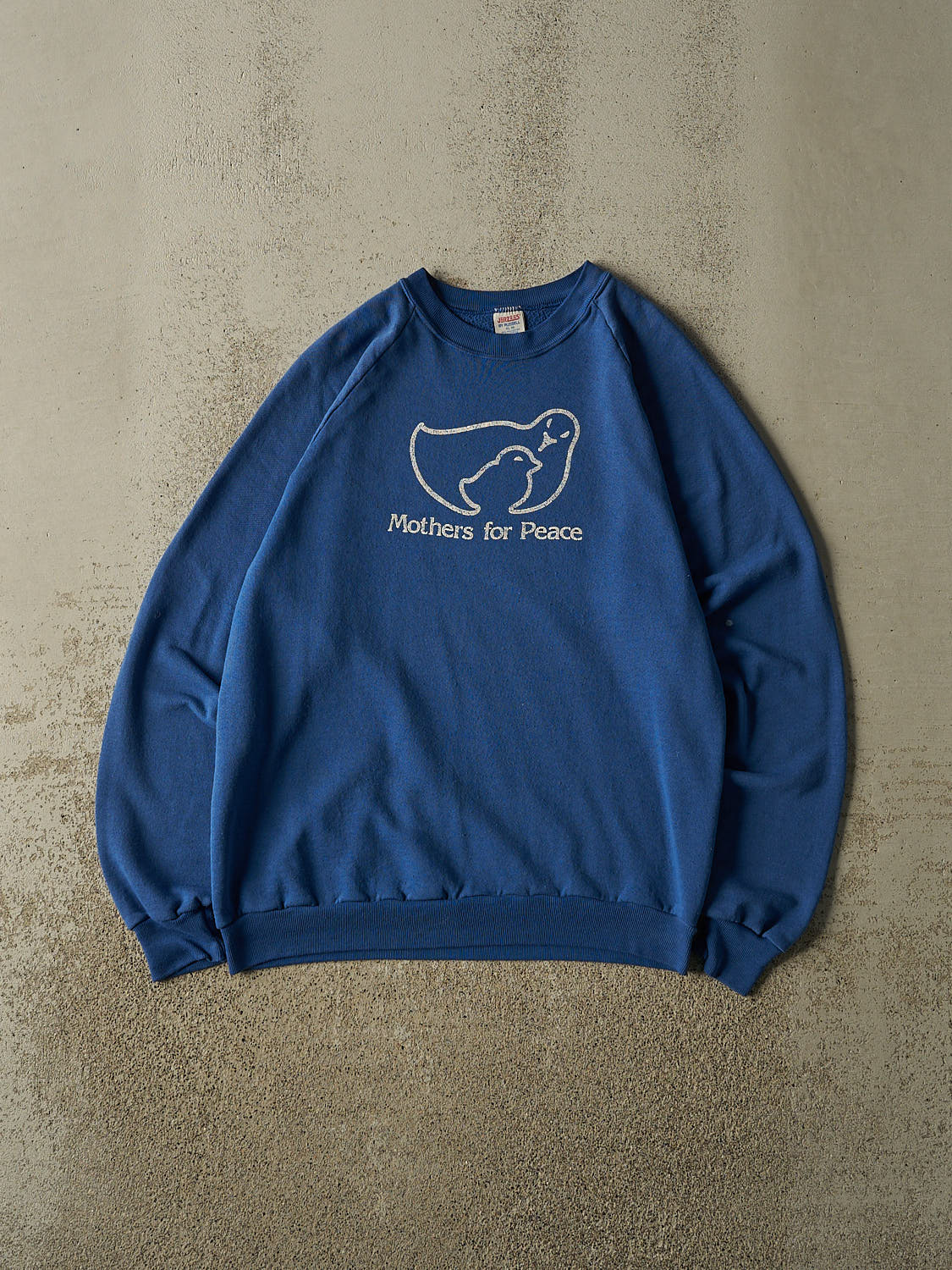 Vintage 80s Blue Mothers For Peace Crewneck (M/L)