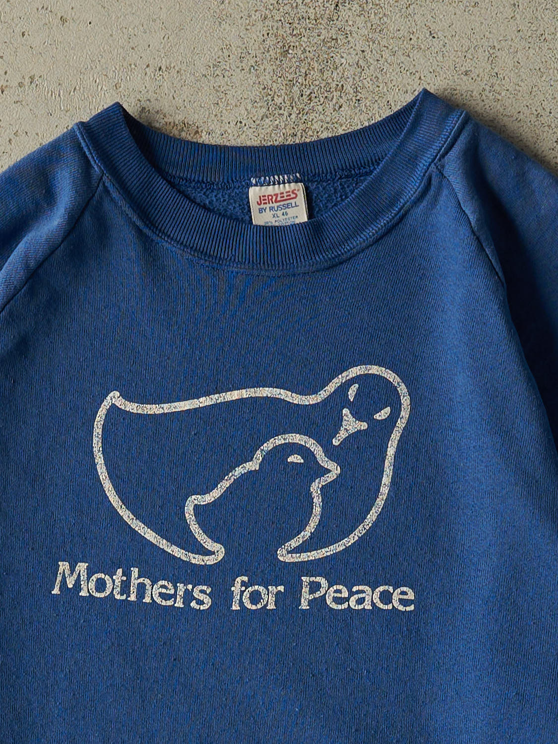 Vintage 80s Blue Mothers For Peace Crewneck (M/L)