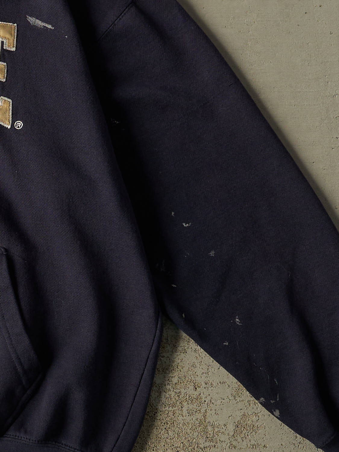 Vintage Y2K Navy Blue University of Notre Dame Hoodie (L/XL)