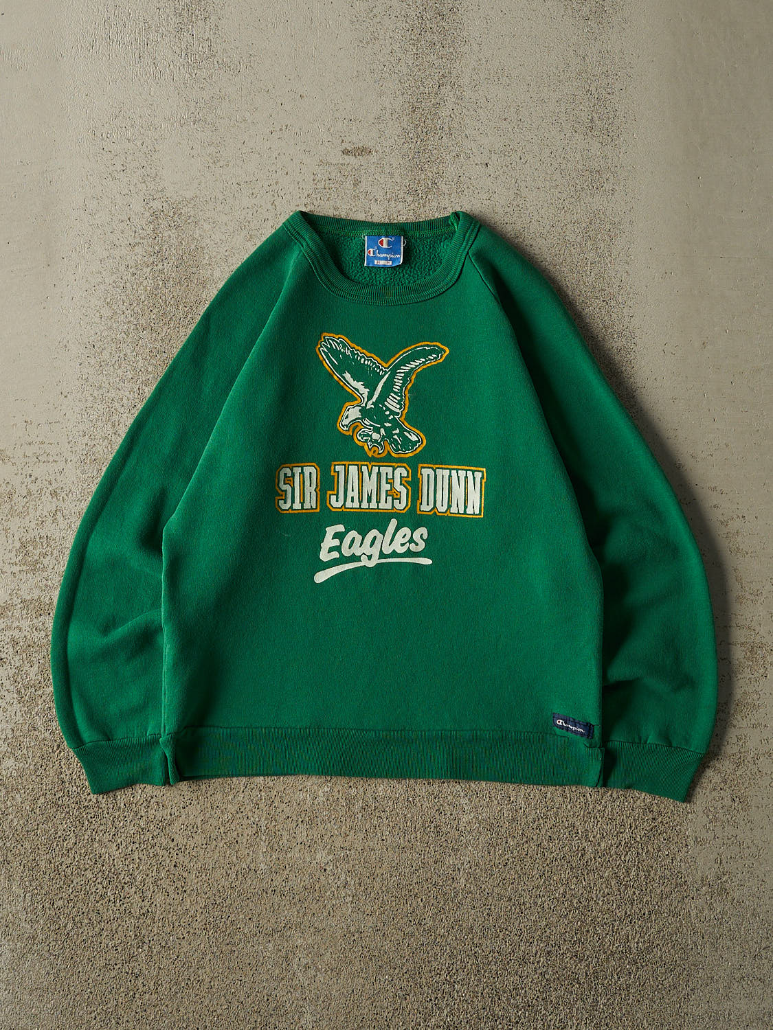 Vintage 80s Green Champion Sir James Dunn Eagles Crewneck (XS)