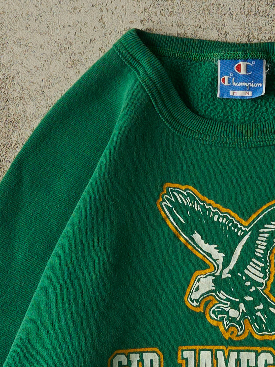 Vintage 80s Green Champion Sir James Dunn Eagles Crewneck (XS)