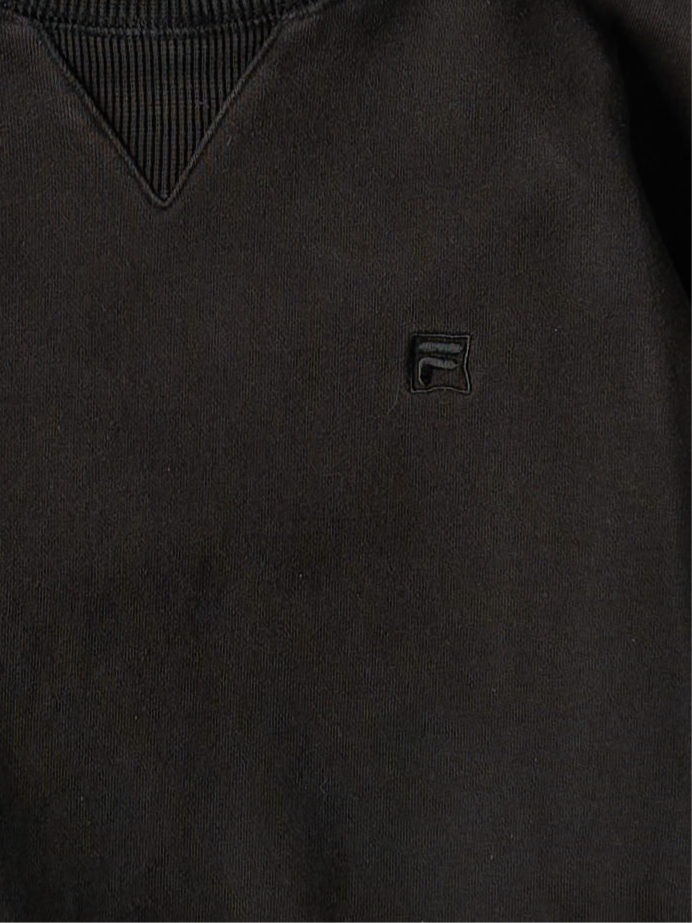 Vintage Y2K Black Embroidered Fila Crewneck (M)