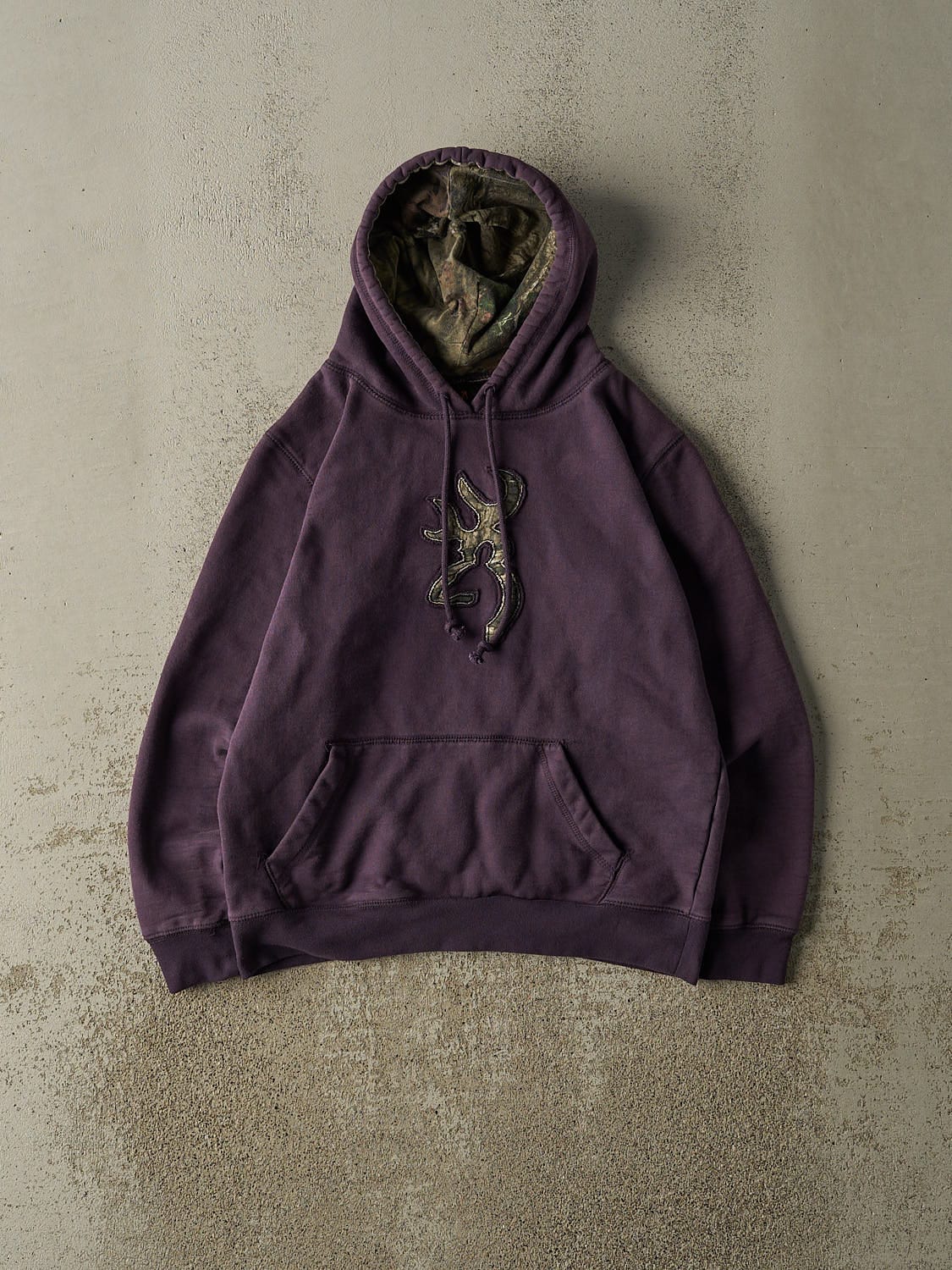 Vintage Y2K Purple Browning Embroidered Hoodie (XS)