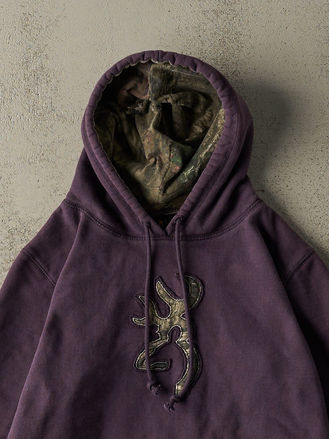 Vintage Y2K Purple Browning Embroidered Hoodie (XS)
