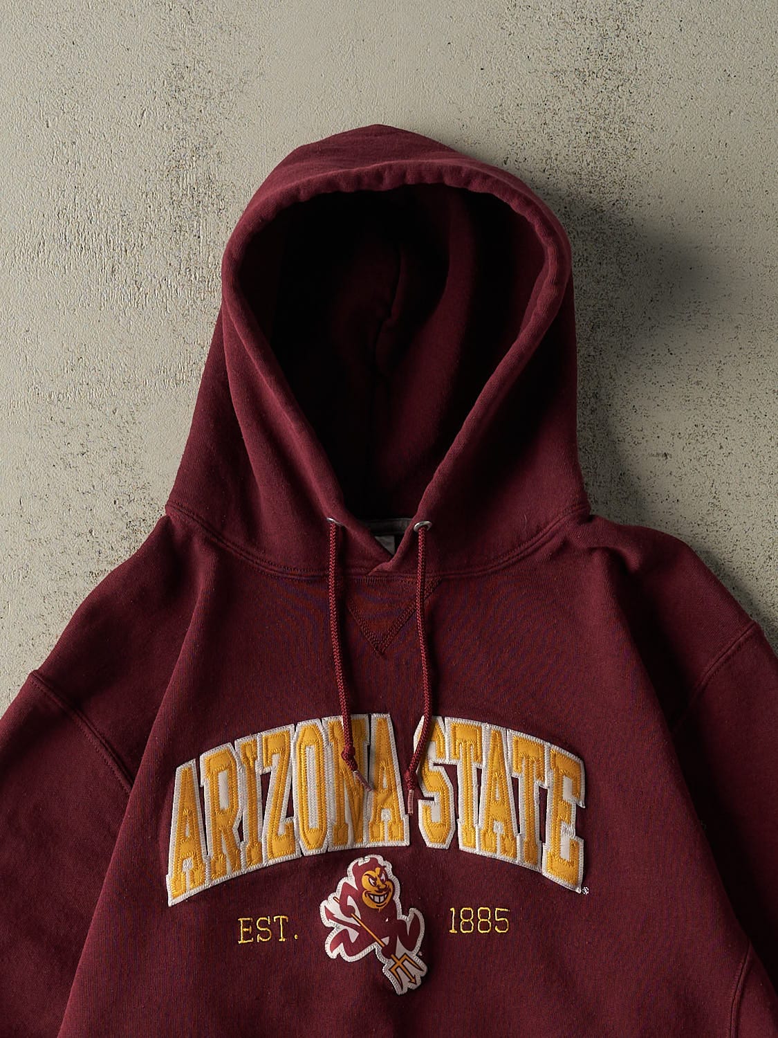 Vintage Y2K Burgundy Russell Athletic Arizona State University Hoodie (M/L)