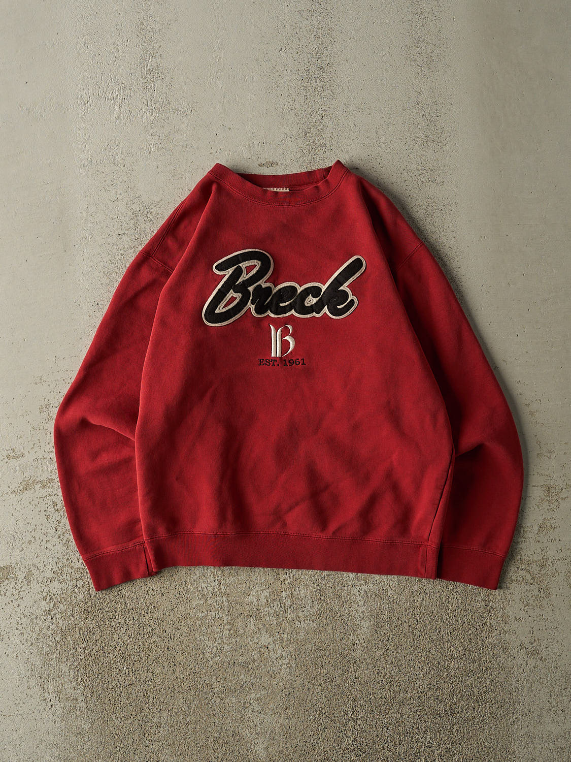 Vintage Y2K Red Breck Embroidered Crewneck (S)