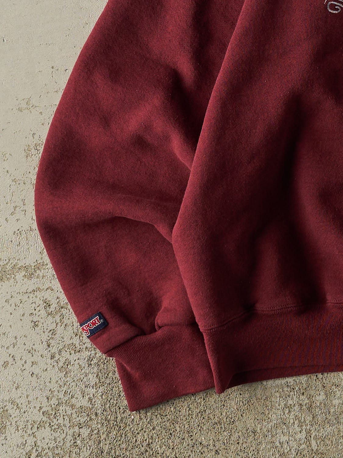 Vintage 90s Burgundy Central Washington University Embroidered Crewneck (M)
