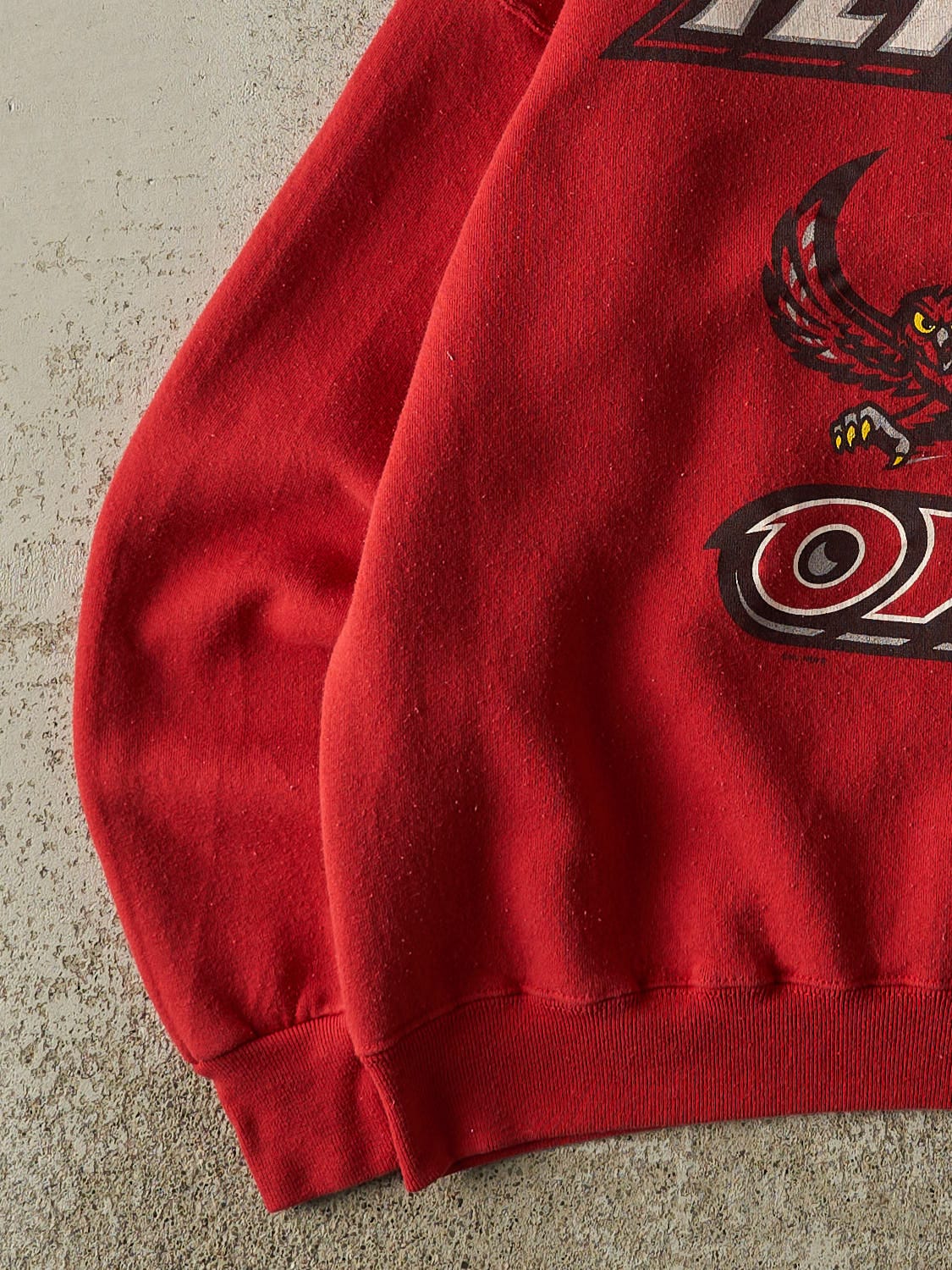 Vintage Y2K Red Temple University Owls Crewneck (L/XL)