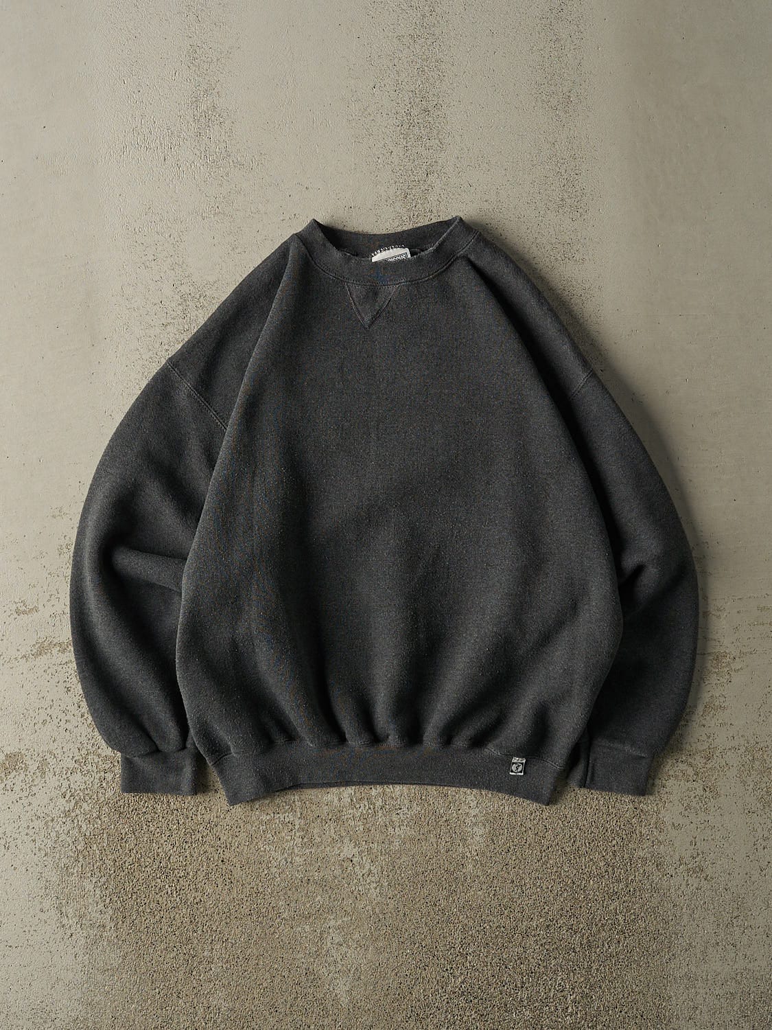 Vintage 90s Charcoal Grey Discus Athletic Blank Crewneck (L)