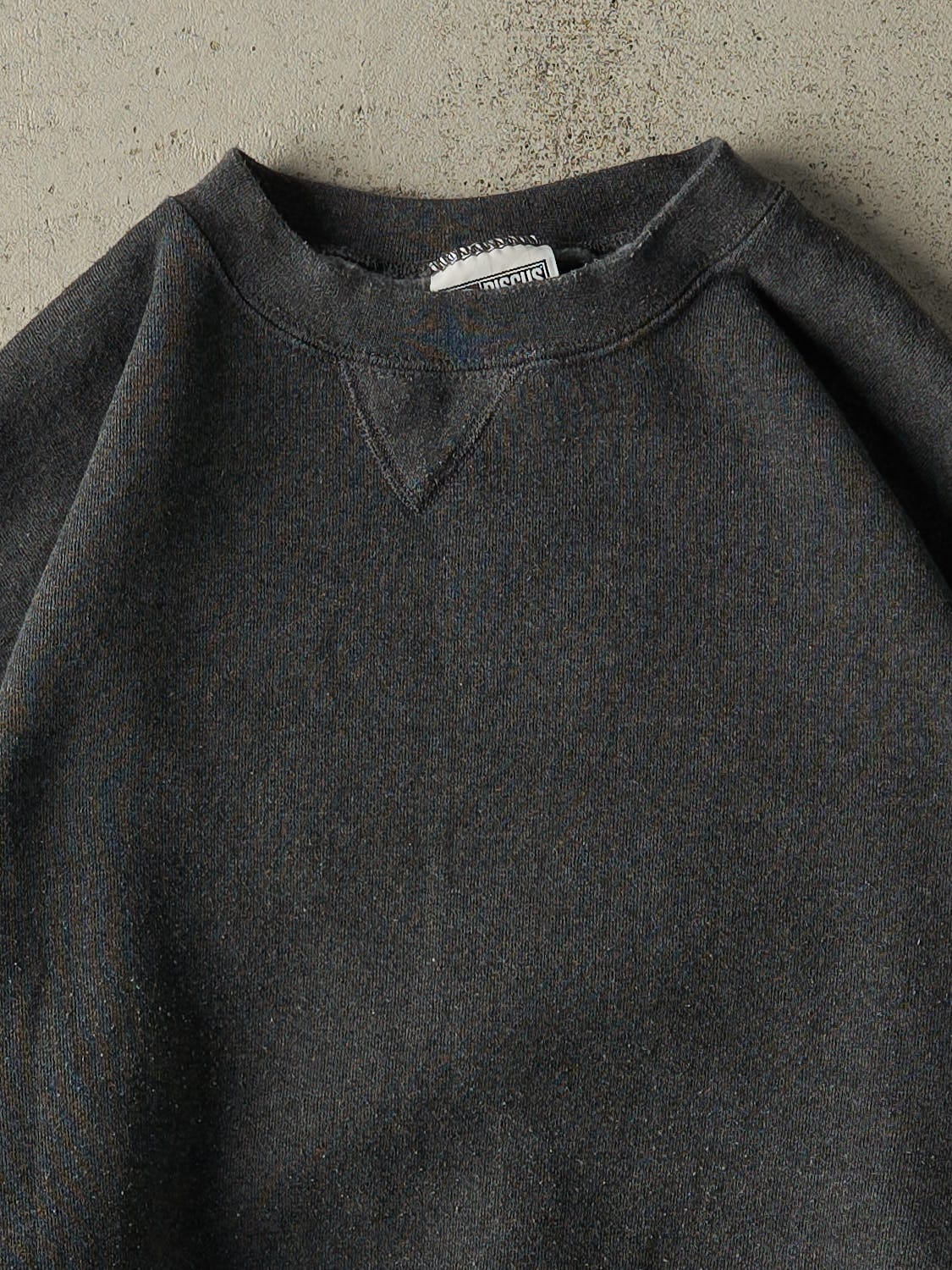 Vintage 90s Charcoal Grey Discus Athletic Blank Crewneck (L)