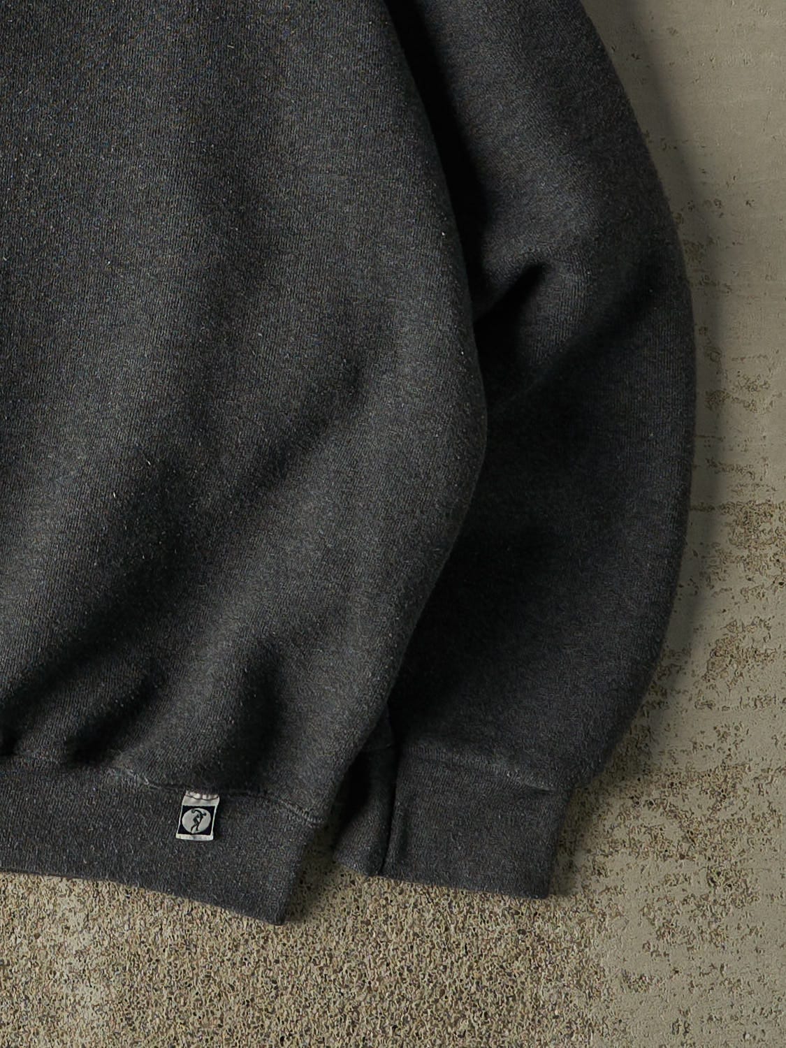 Vintage 90s Charcoal Grey Discus Athletic Blank Crewneck (L)