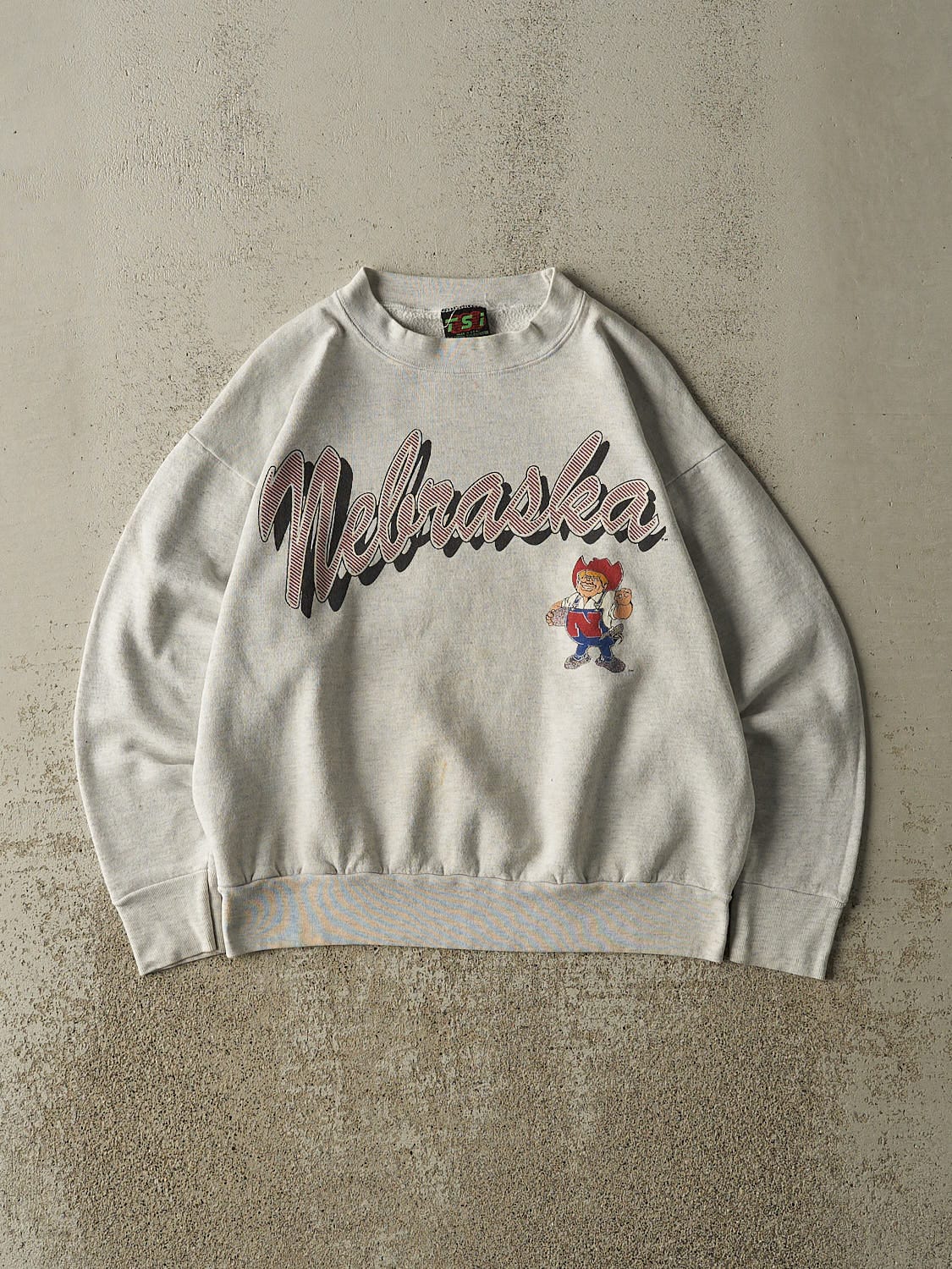 Vintage 80s Heather Grey University of Nebraska Crewneck (XS)