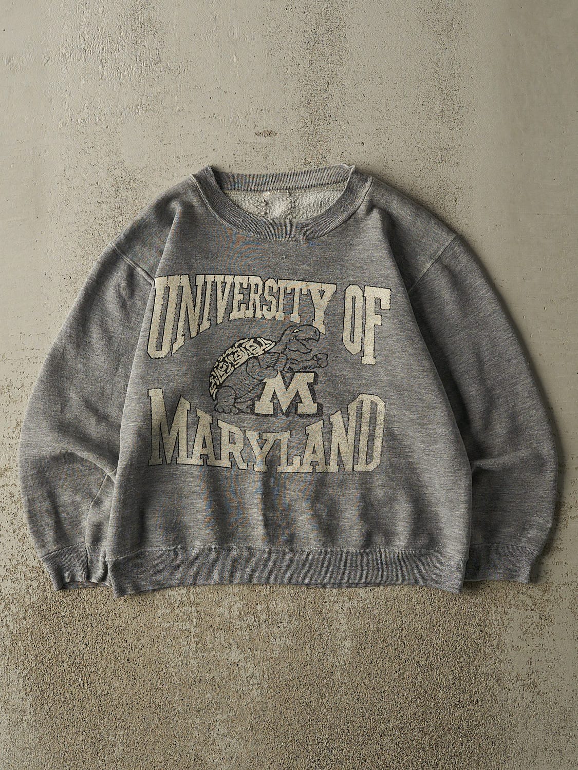 Vintage 80s Grey University of Maryland Crewneck (XS/S)