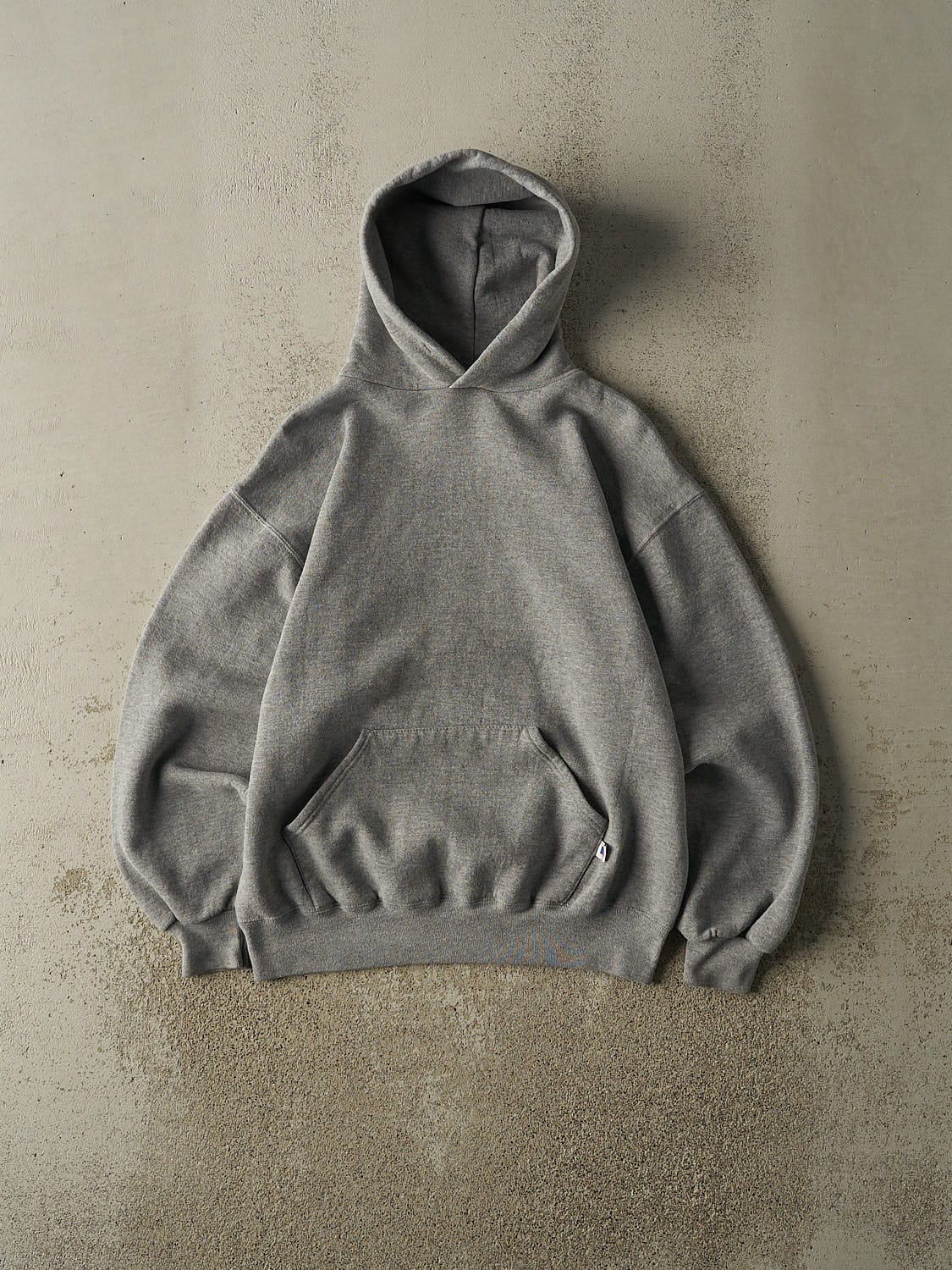 Vintage 90s Grey Russell Athletic Blank Hoodie (M)