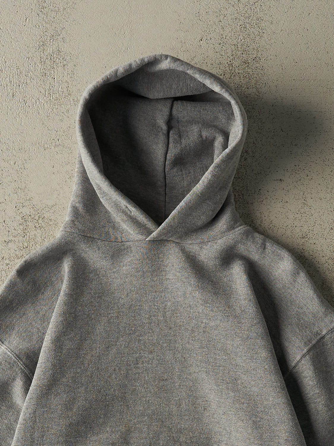 Vintage 90s Grey Russell Athletic Blank Hoodie (M)
