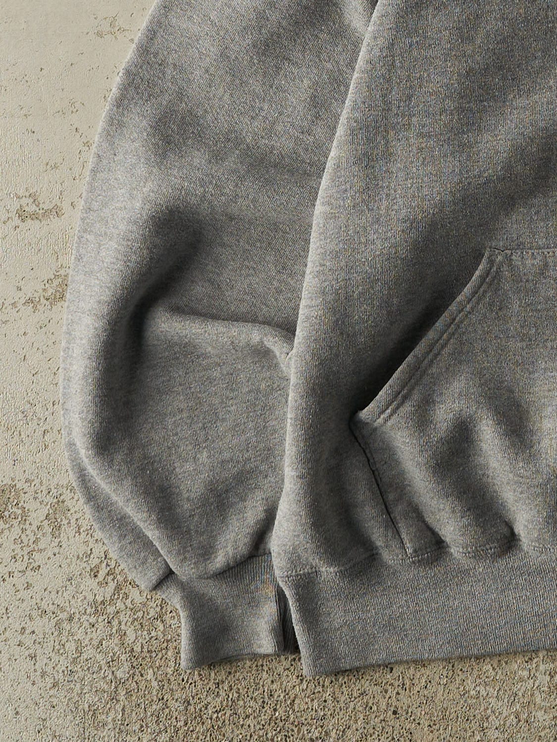 Vintage 90s Grey Russell Athletic Blank Hoodie (M)