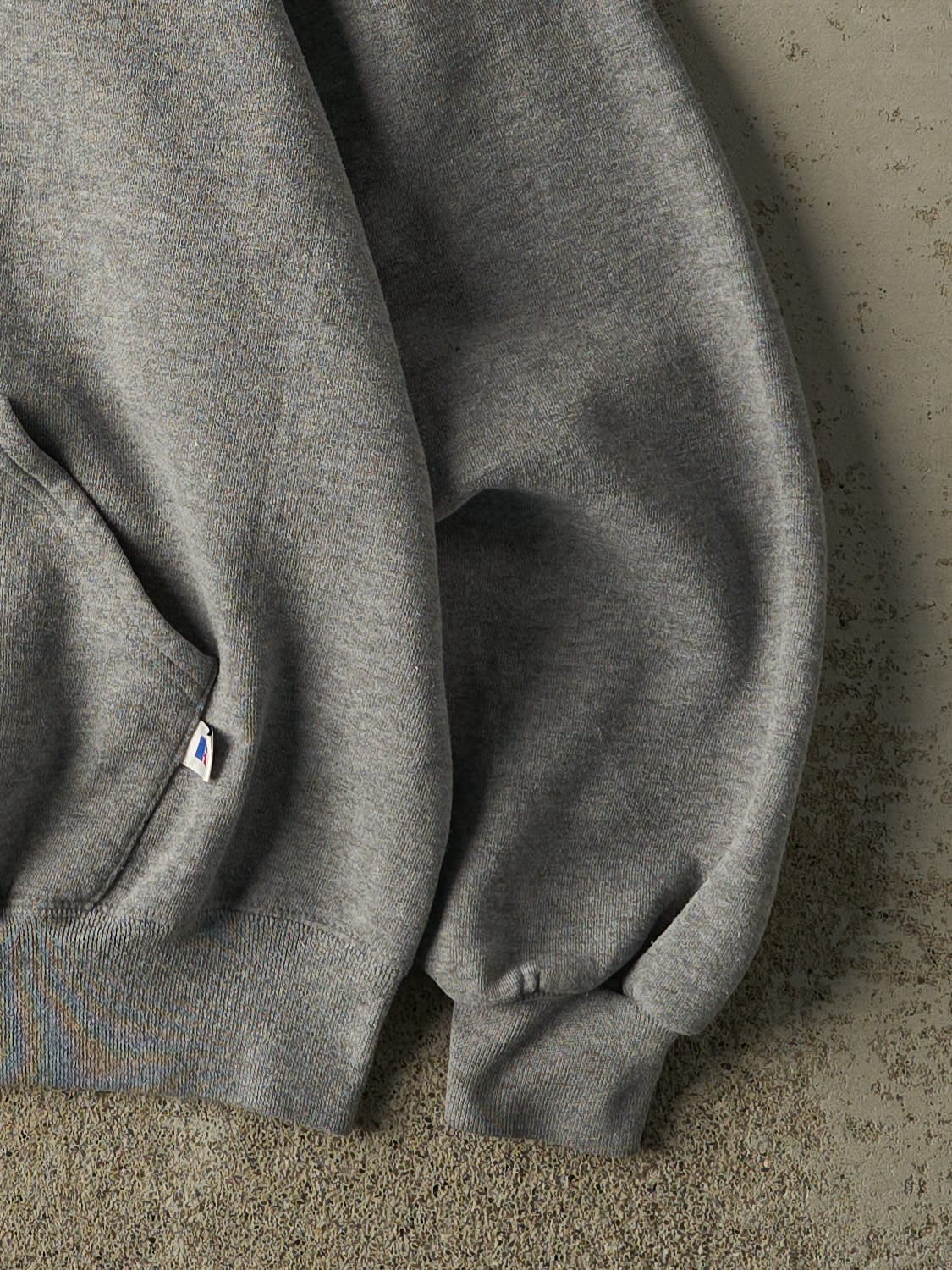 Vintage 90s Grey Russell Athletic Blank Hoodie (M)