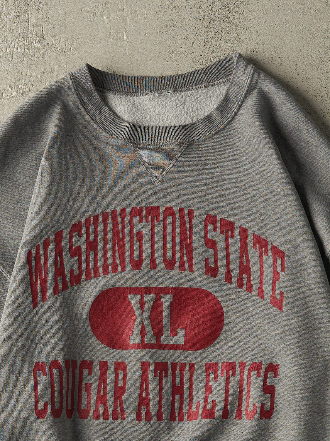 Vintage 90s Grey Russell Athletic Washington State University Cougars Crewneck (M/L)