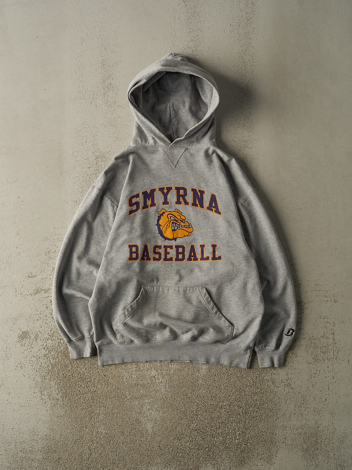 Vintage Y2K Grey Smyrna Baseball Hoodie (M/L)