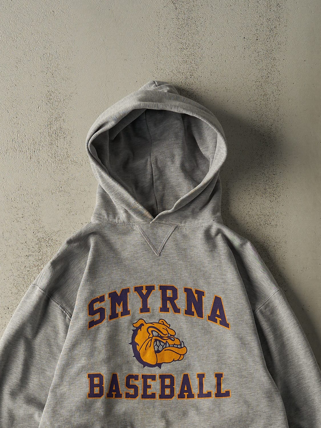 Vintage Y2K Grey Smyrna Baseball Hoodie (M/L)
