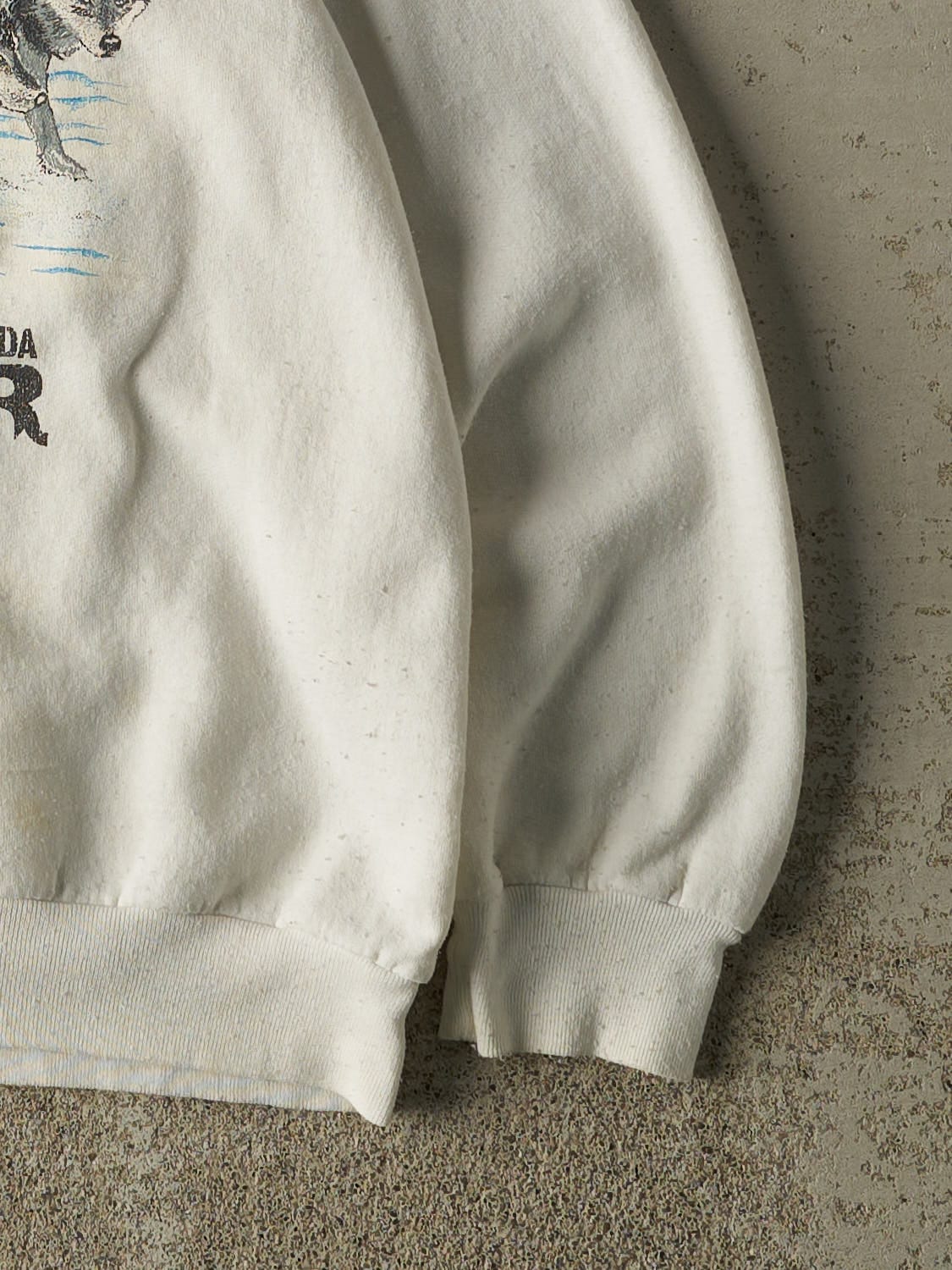 Vintage 80s White Northern Frontier Double Neck Crewneck (S/M)