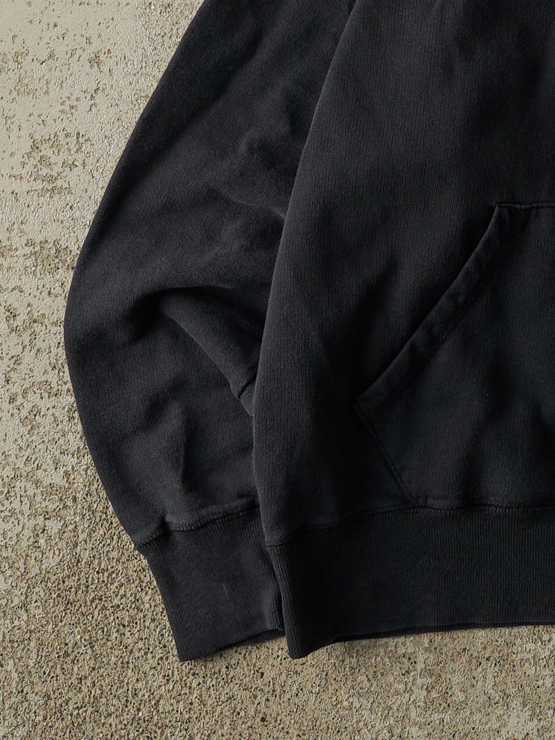 Vintage 90s Faded Black Roots Athletics Quarter Zip Hoodie (M)