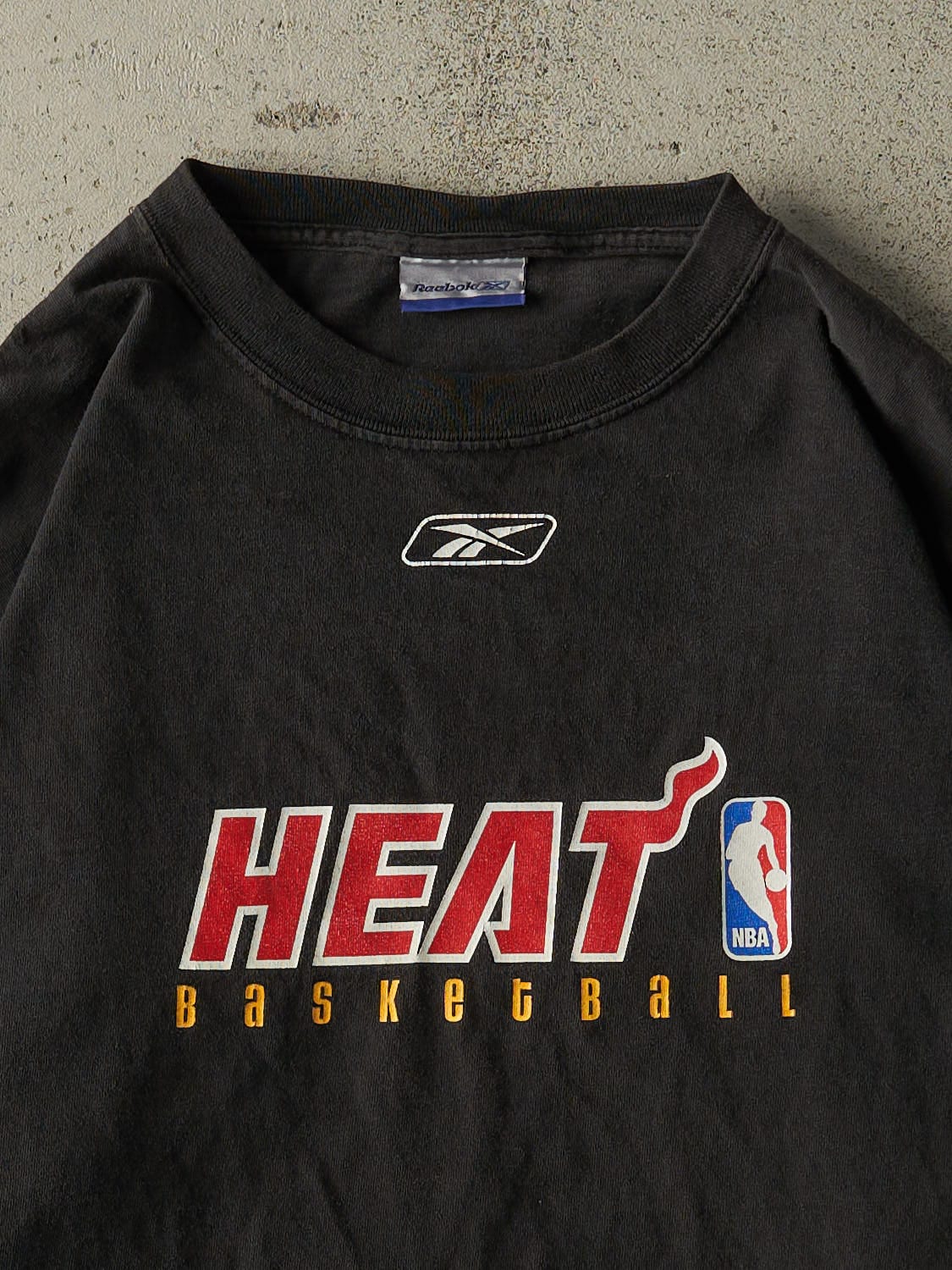 Vintage Y2K Black Miami Heat Reebok Long Sleeve (L/XL)