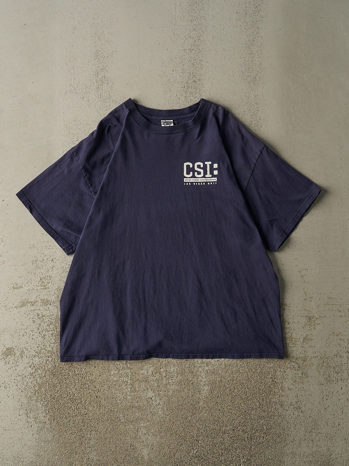 Vintage Y2K Navy Blue CSI Las Vegas Tee (XL)