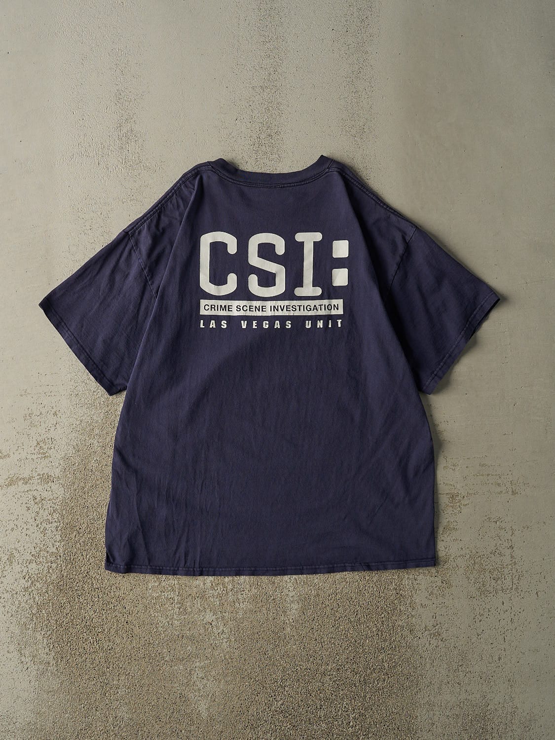 Vintage Y2K Navy Blue CSI Las Vegas Tee (XL)