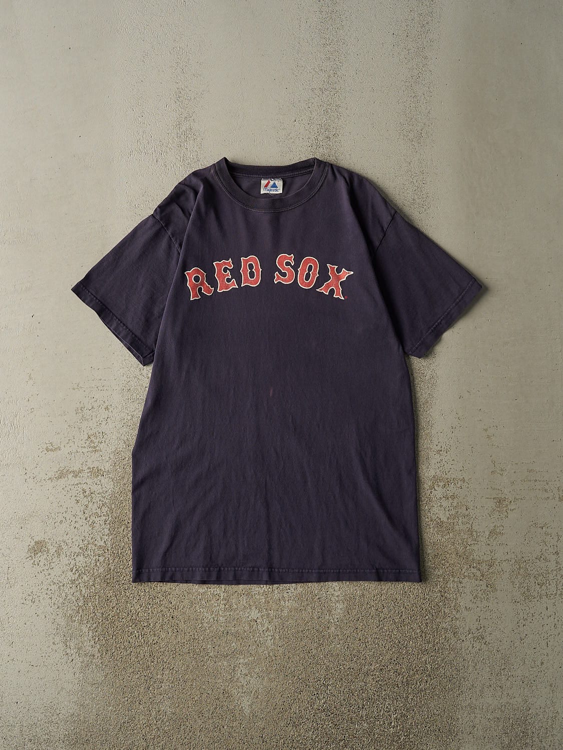 Vintage 04' Sun Faded Navy Boston Red Sox #34 David Ortiz Tee (M/L)