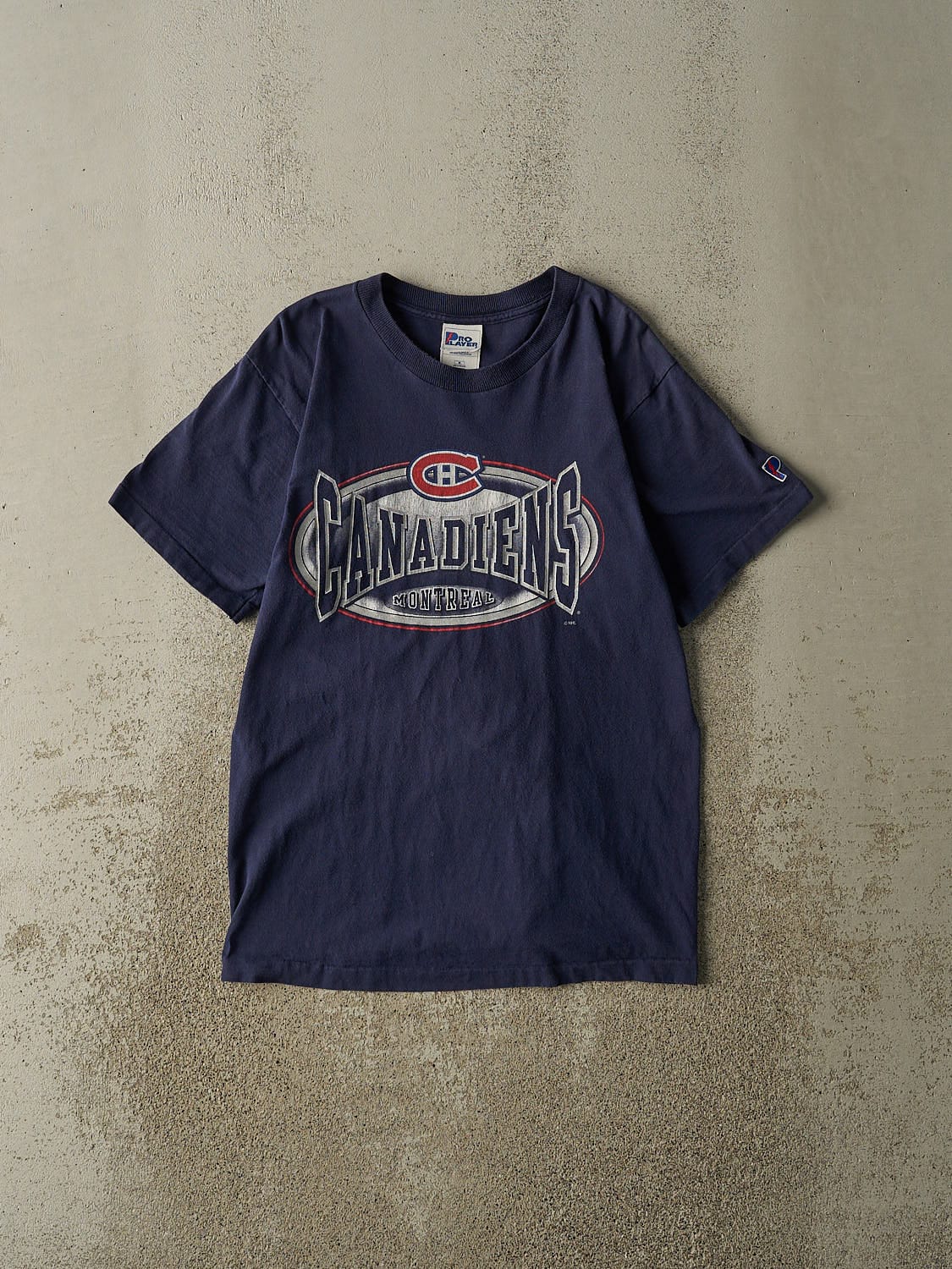 Vintage 90s Navy Blue Montreal Canadiens Tee (S/M)