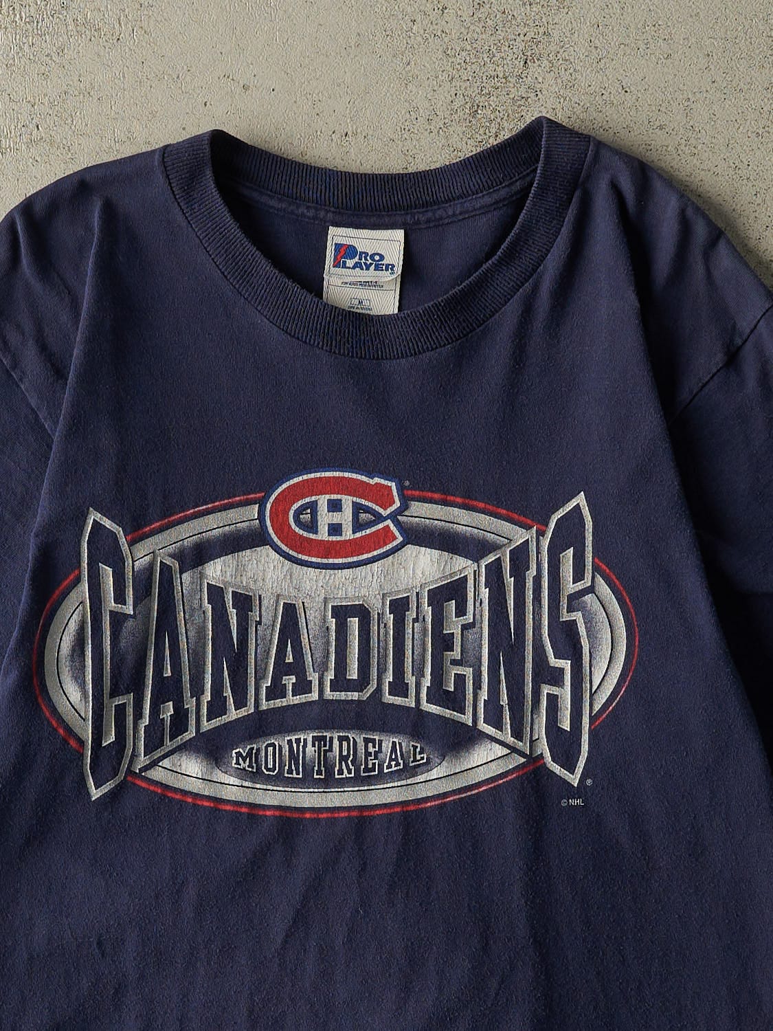 Vintage 90s Navy Blue Montreal Canadiens Tee (S/M)